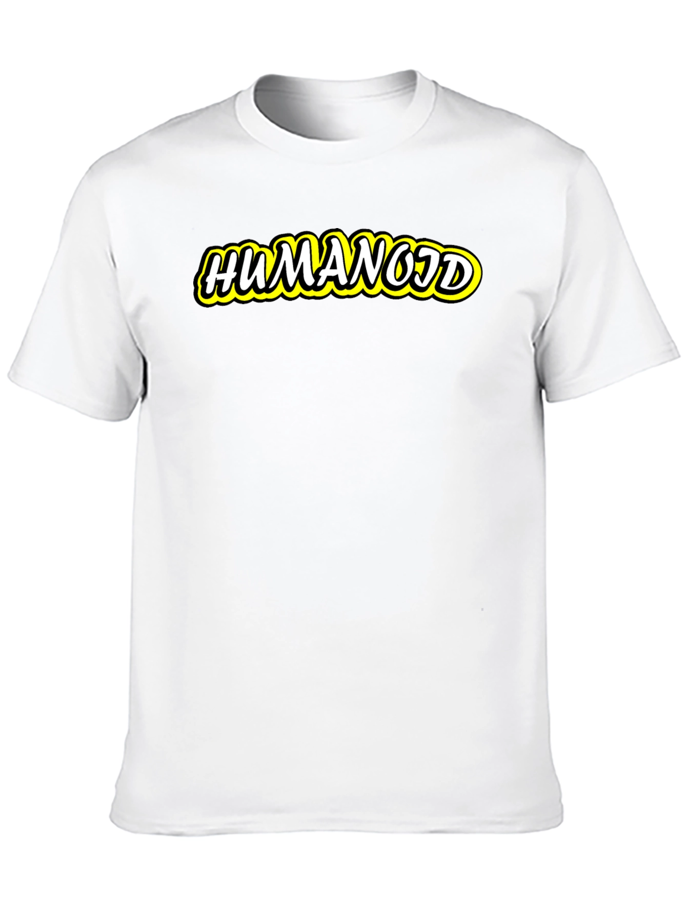 Humanoid Graphic Tee - Cool Black Cotton T-Shirt