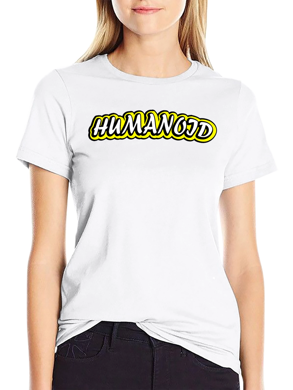 Humanoid Graphic Tee - Cool Black Cotton T-Shirt