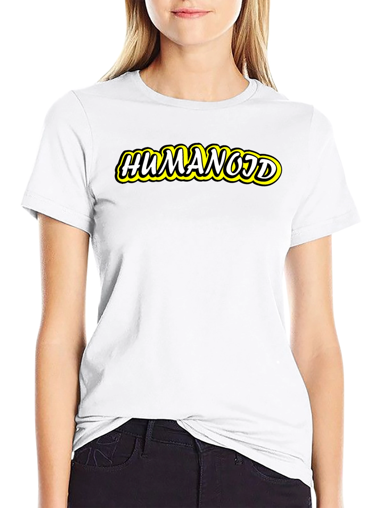 Humanoid Graphic Tee - Cool Black Cotton T-Shirt