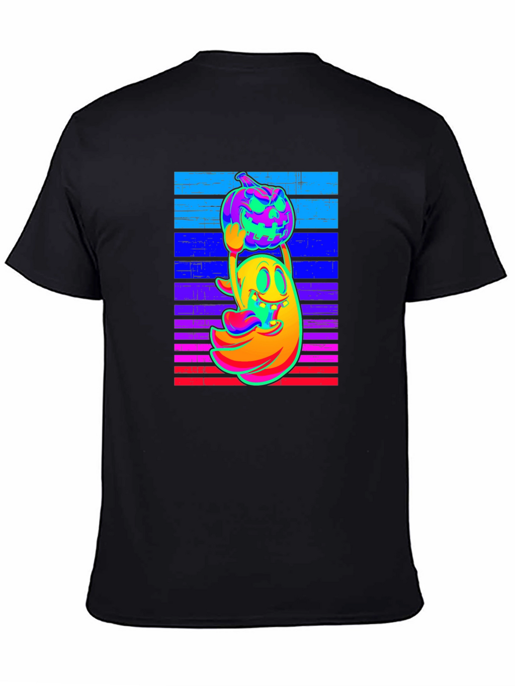 Neon Ghost & Pumpkin Graphic Tee