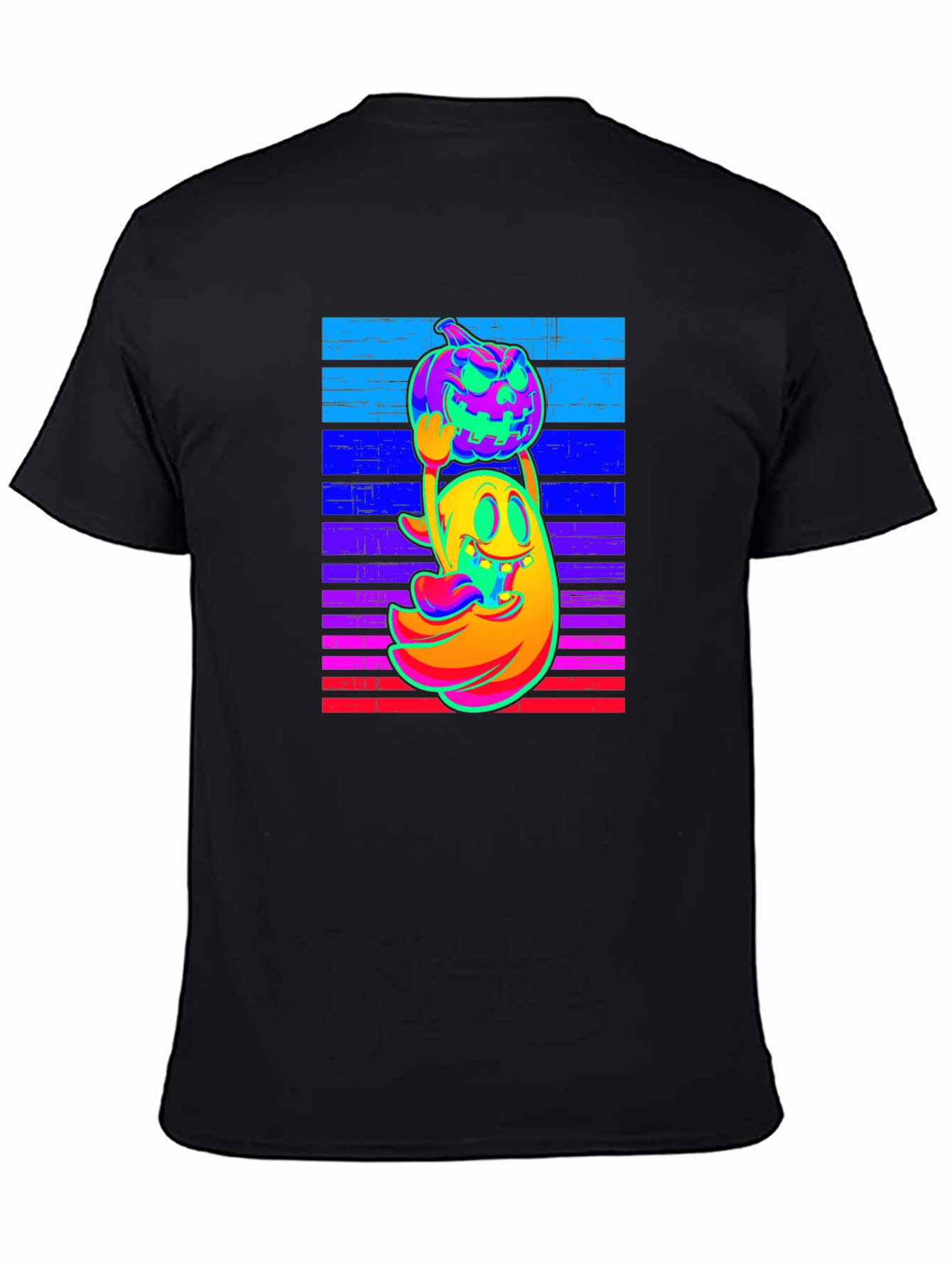Neon Ghost & Pumpkin Graphic Tee