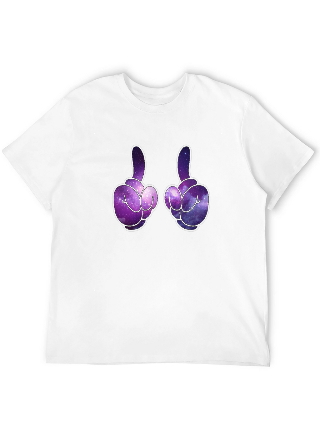Galaxy Fingers Graphic T-Shirt - Black