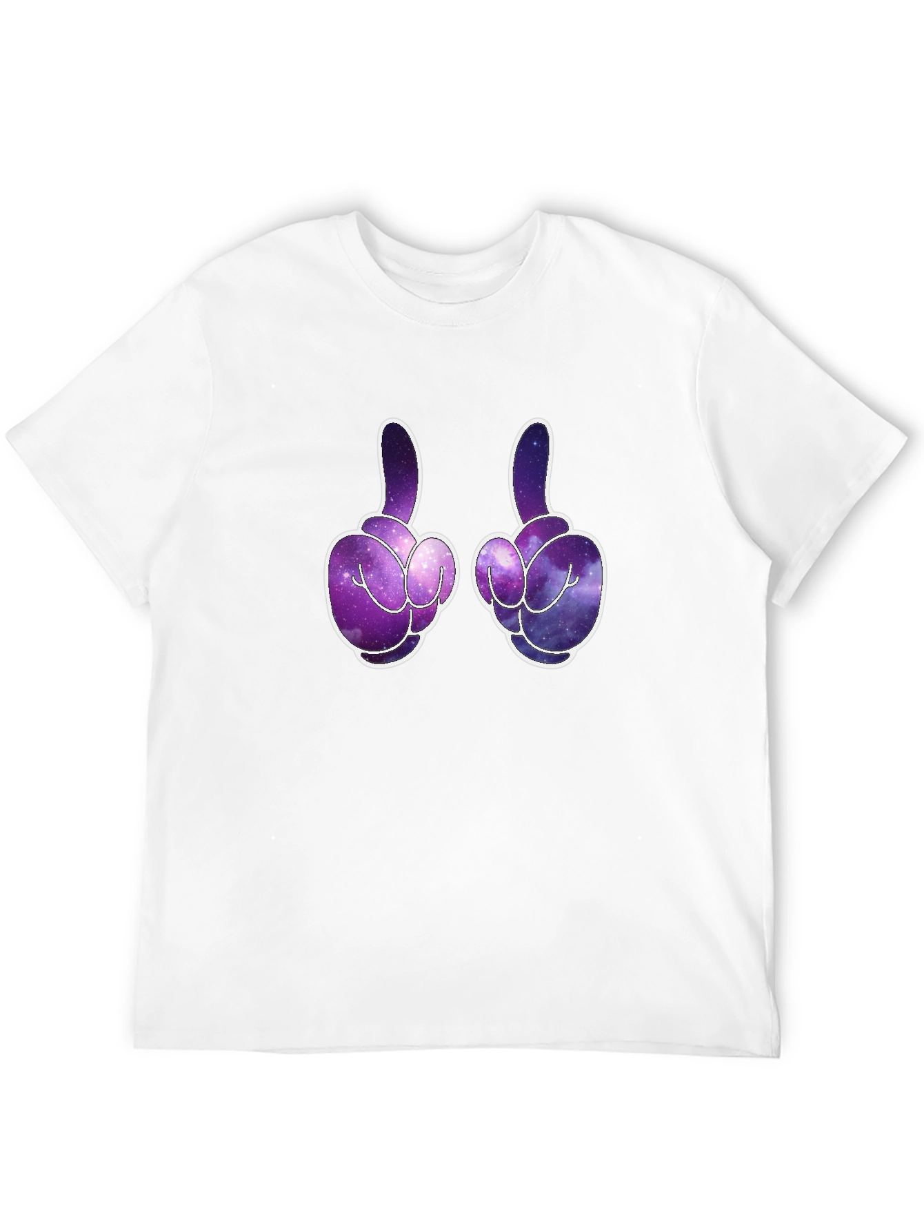 Galaxy Fingers Graphic T-Shirt - Black