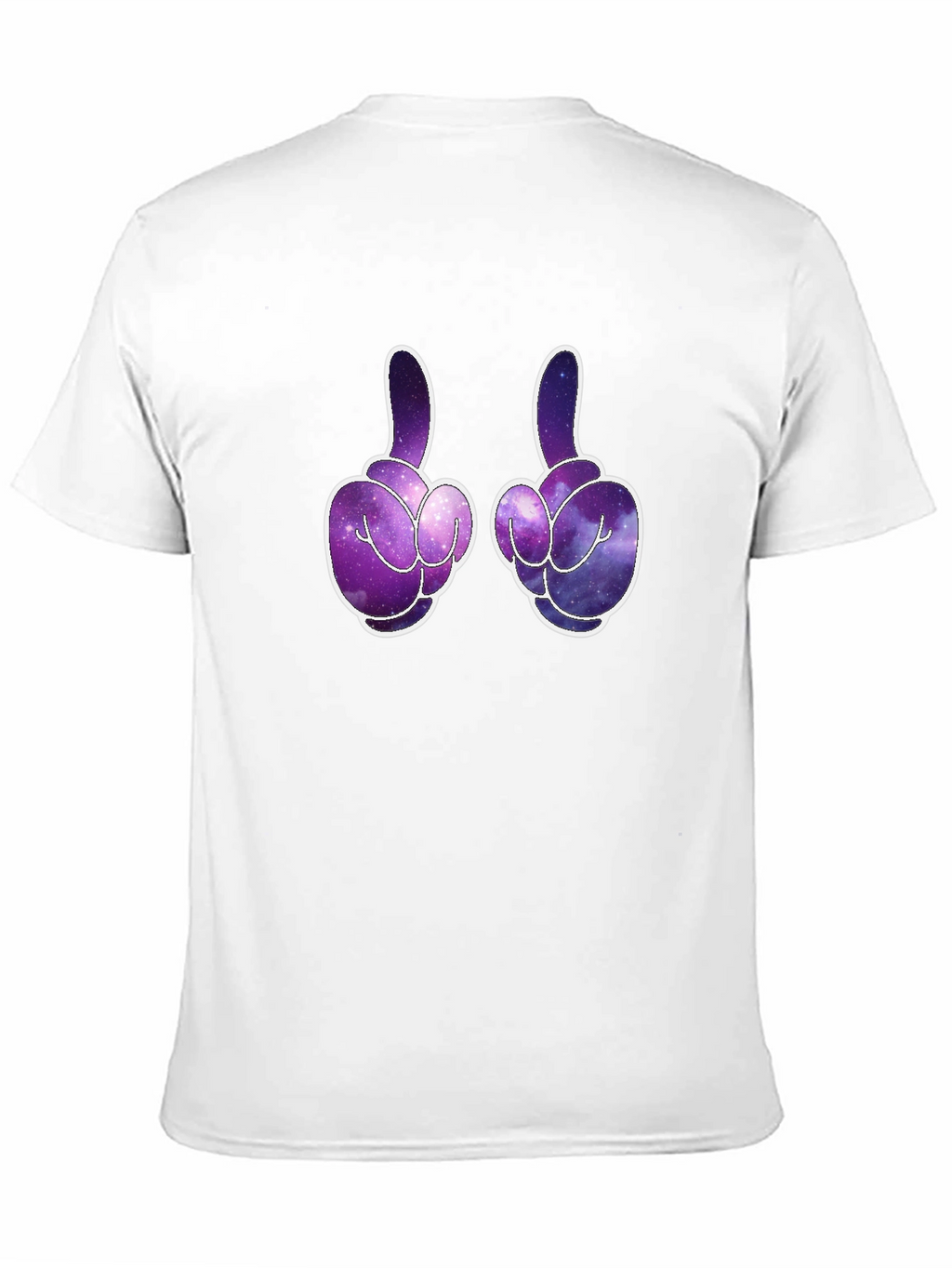 Galaxy Fingers Graphic T-Shirt - Black