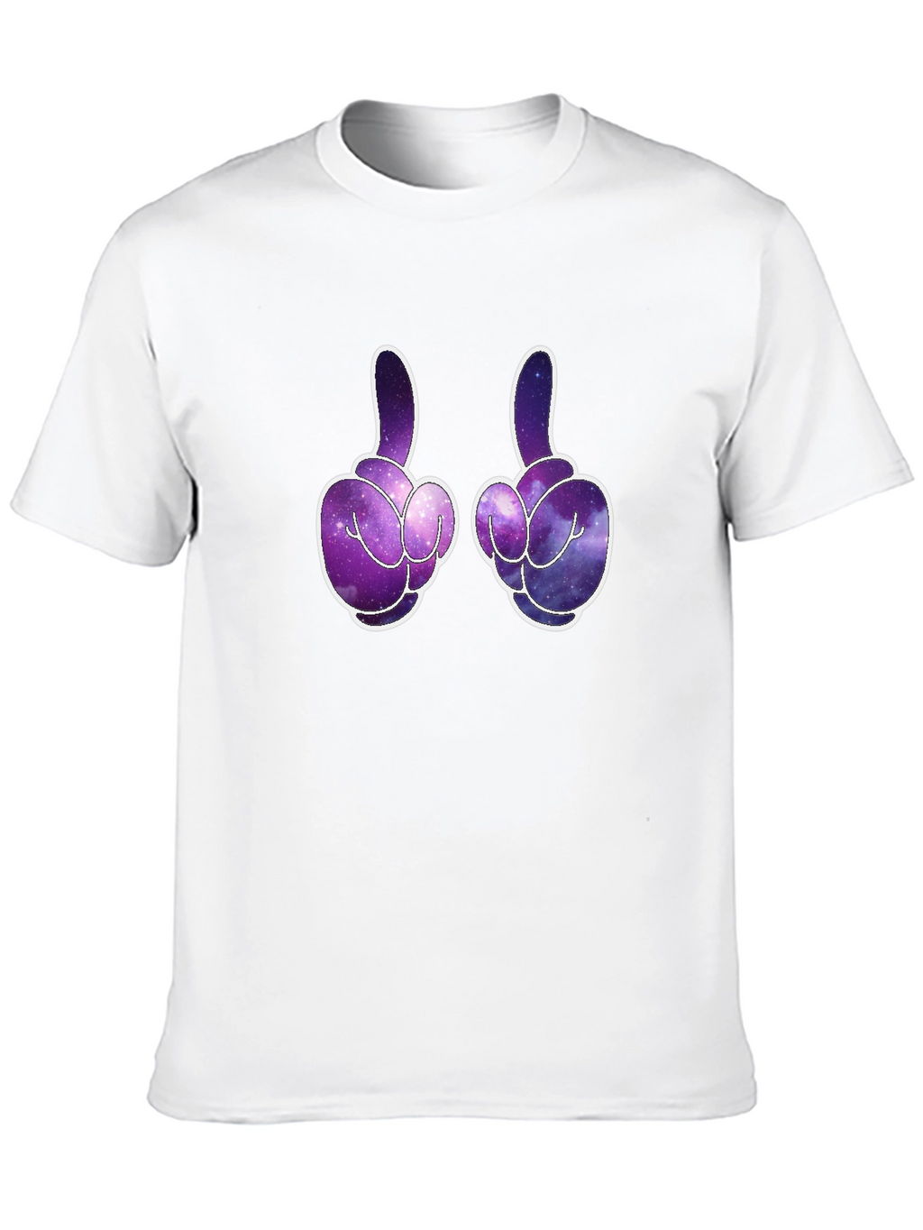 Galaxy Fingers Graphic T-Shirt - Black