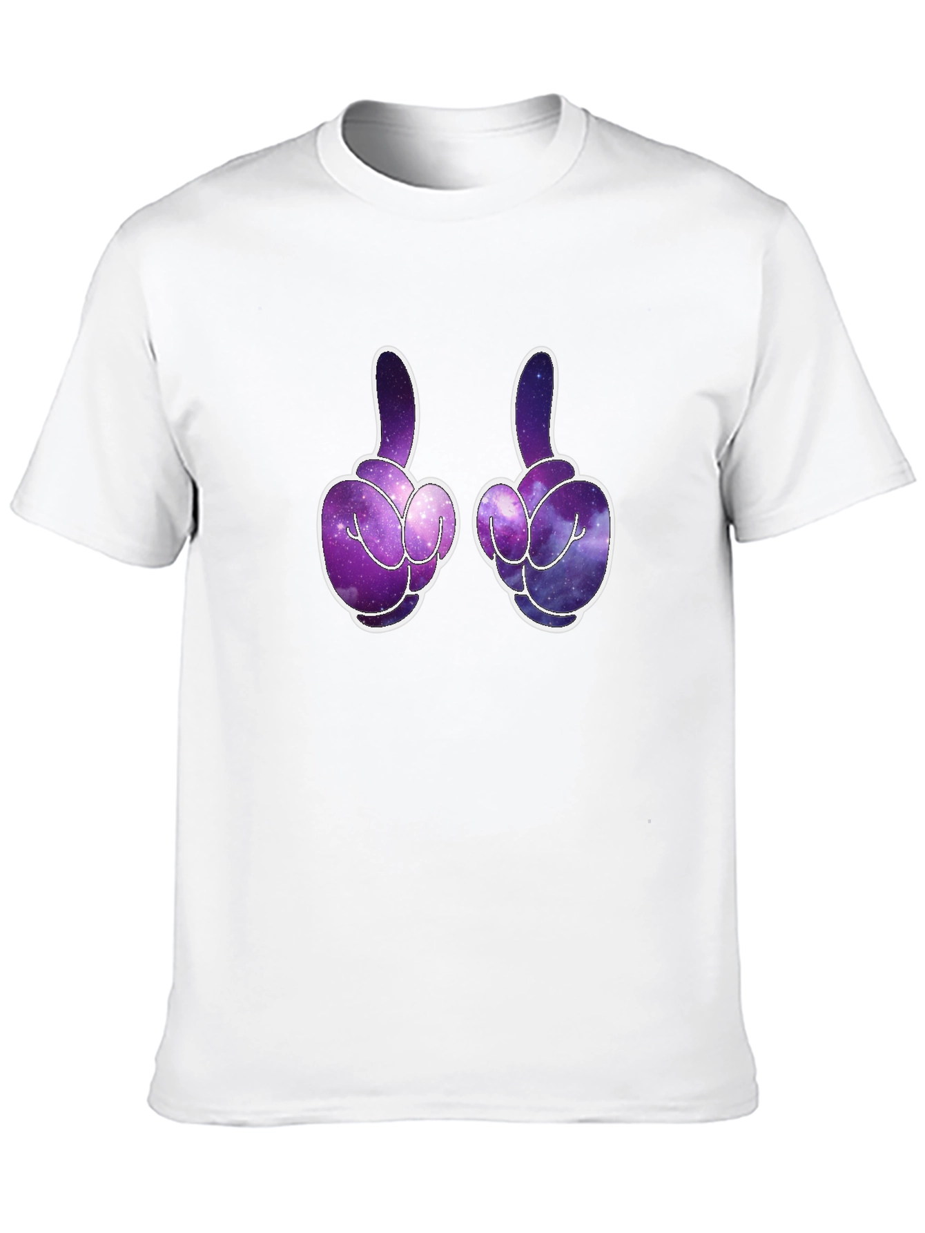 Galaxy Fingers Graphic T-Shirt - Black