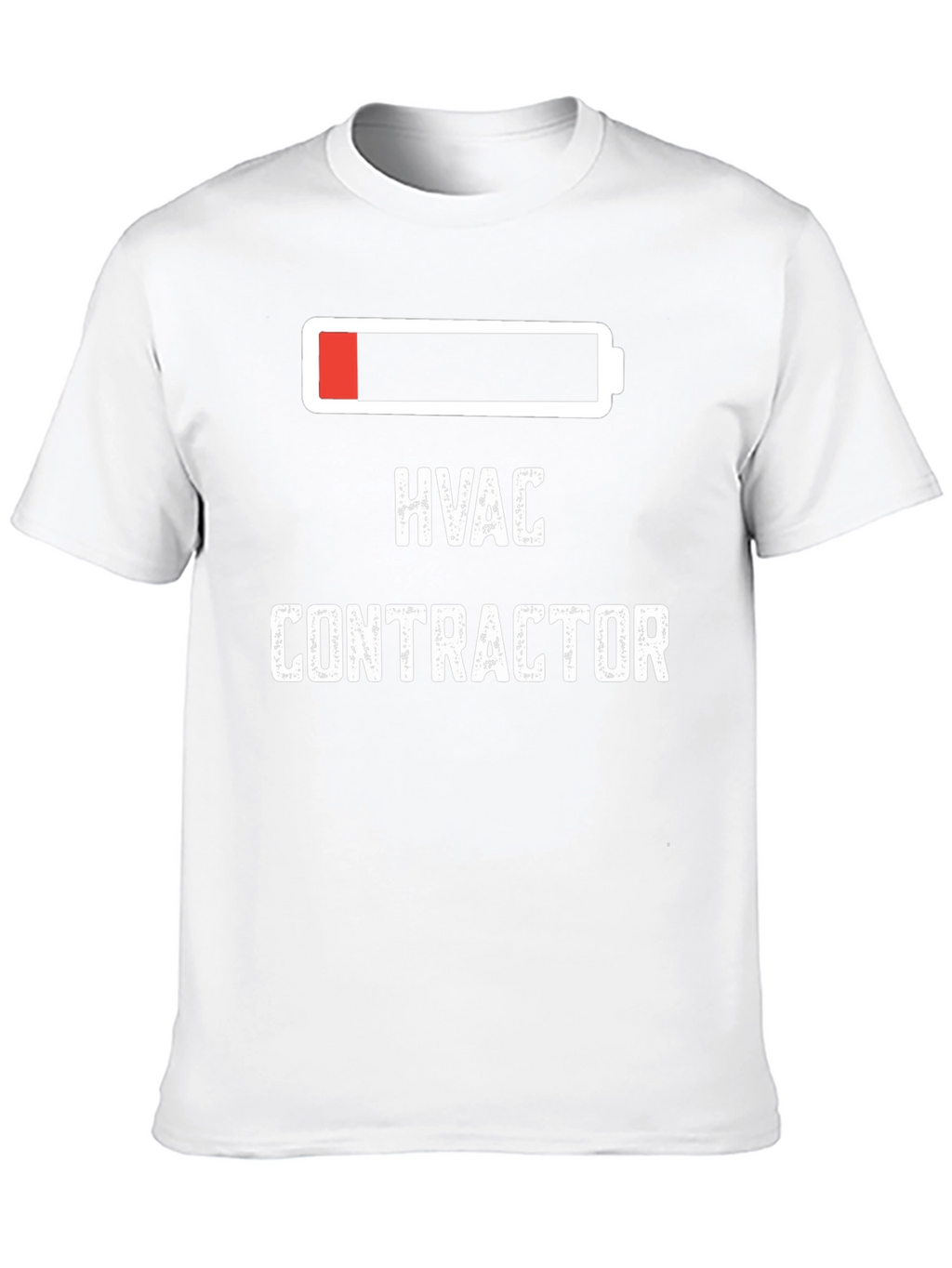 HVAC Contractor Low Battery Black T-Shirt