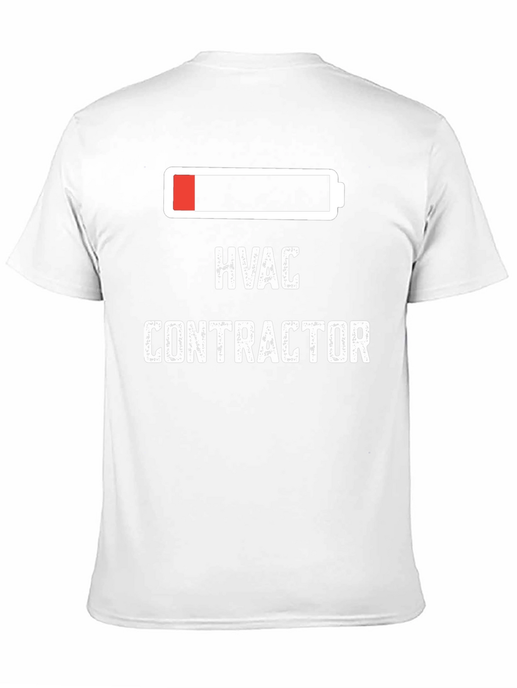 HVAC Contractor Low Battery Black T-Shirt