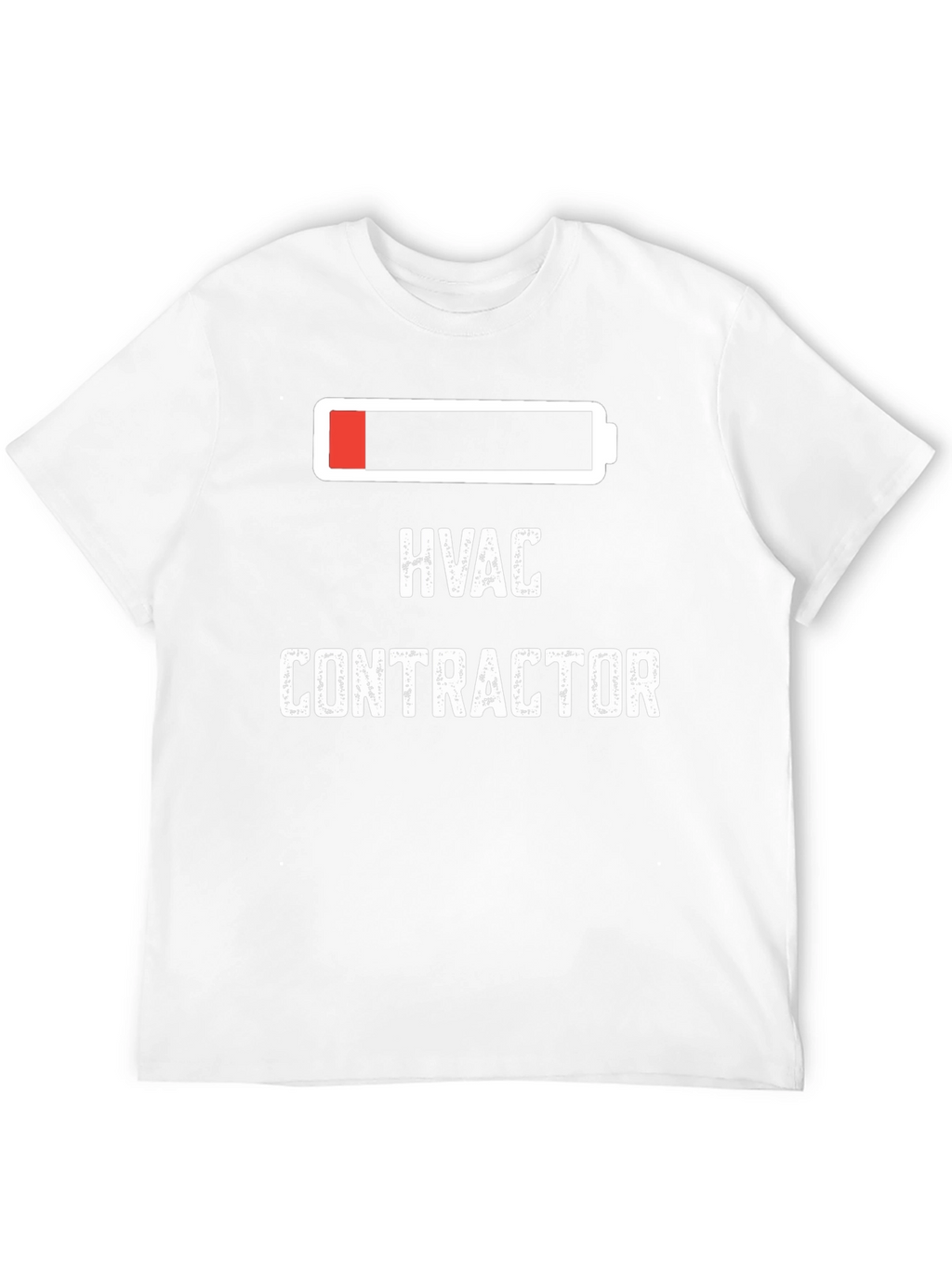 HVAC Contractor Low Battery Black T-Shirt