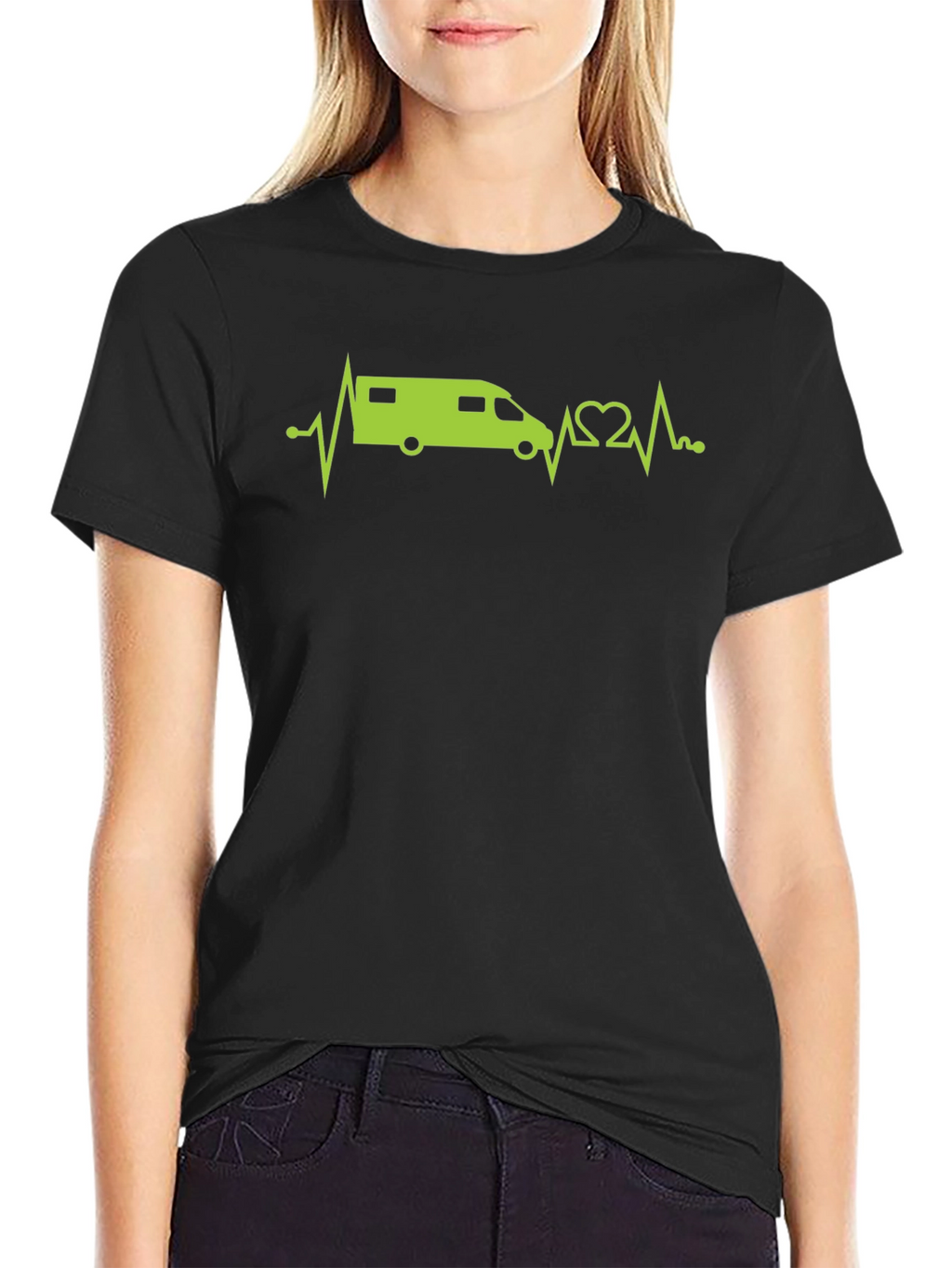 RV Heartbeat T-Shirt - Camping Adventure
