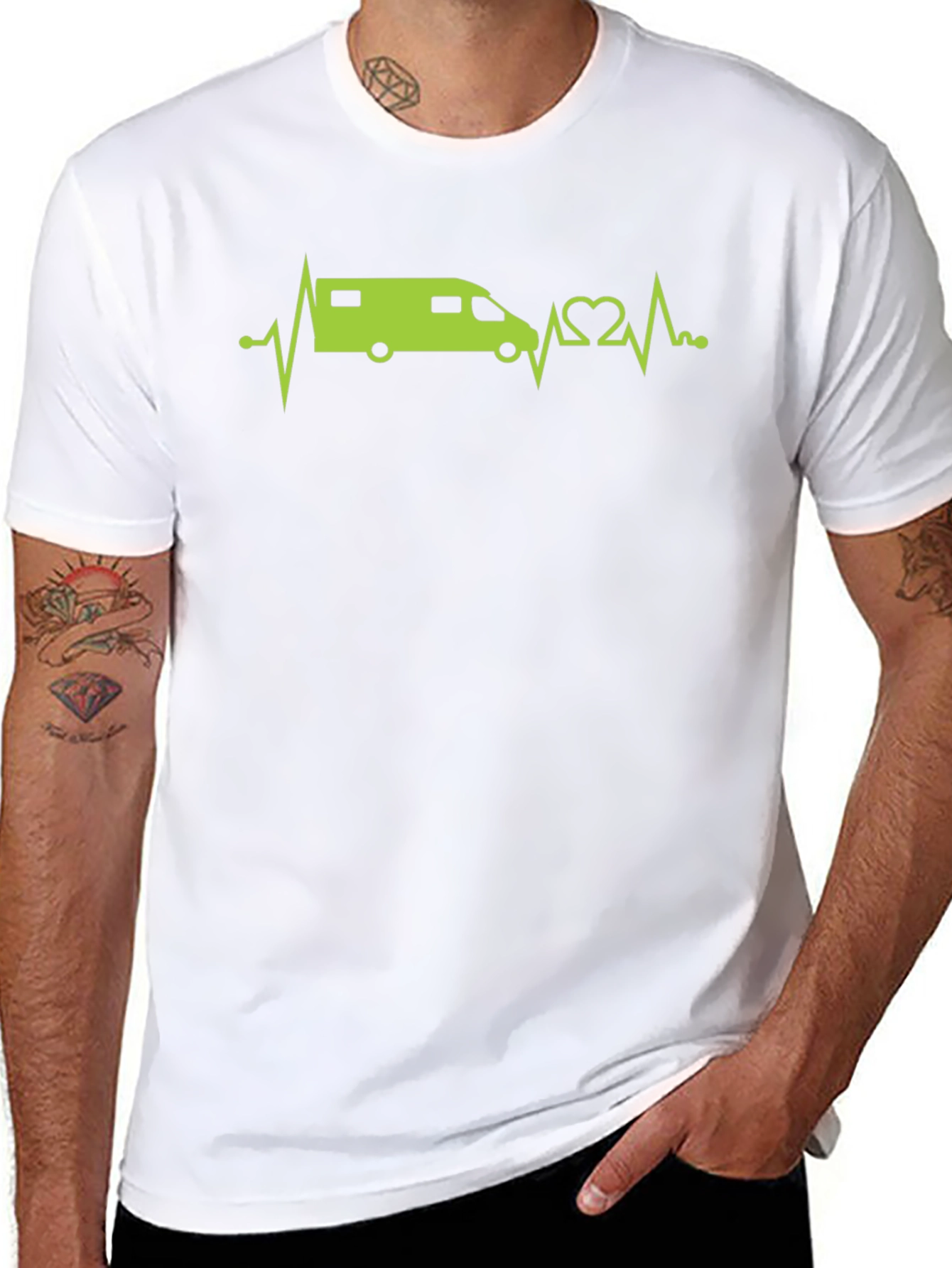 RV Heartbeat T-Shirt - Camping Adventure