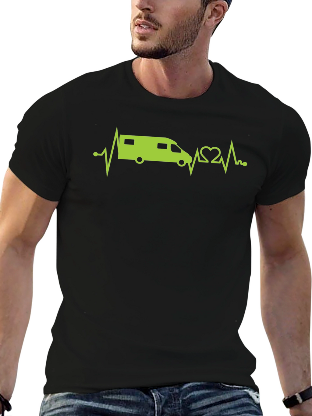 RV Heartbeat T-Shirt - Camping Adventure