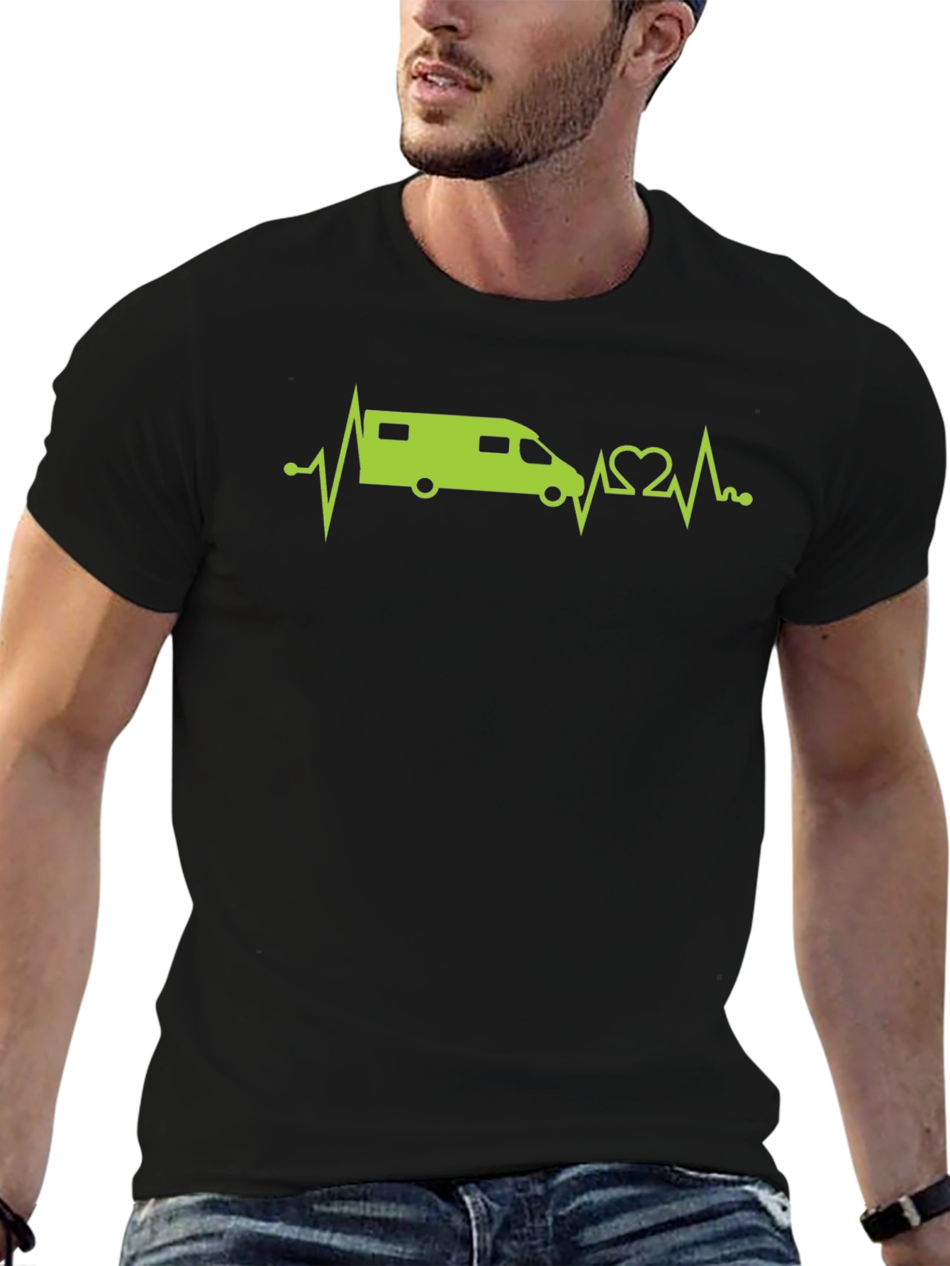 RV Heartbeat T-Shirt - Camping Adventure