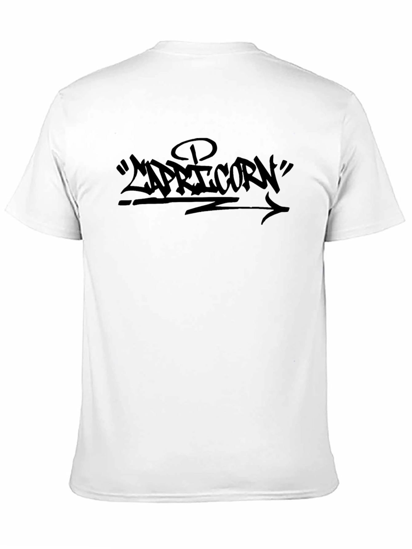 Capricorn Graffiti Style Black T-Shirt