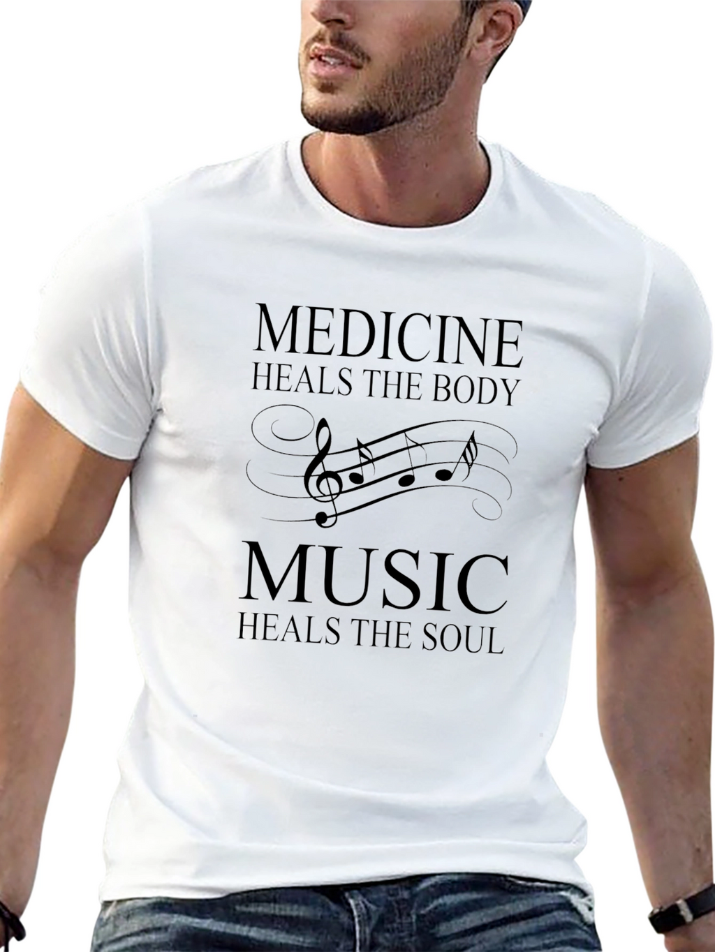Medicine & Music Healing T-Shirt - Black