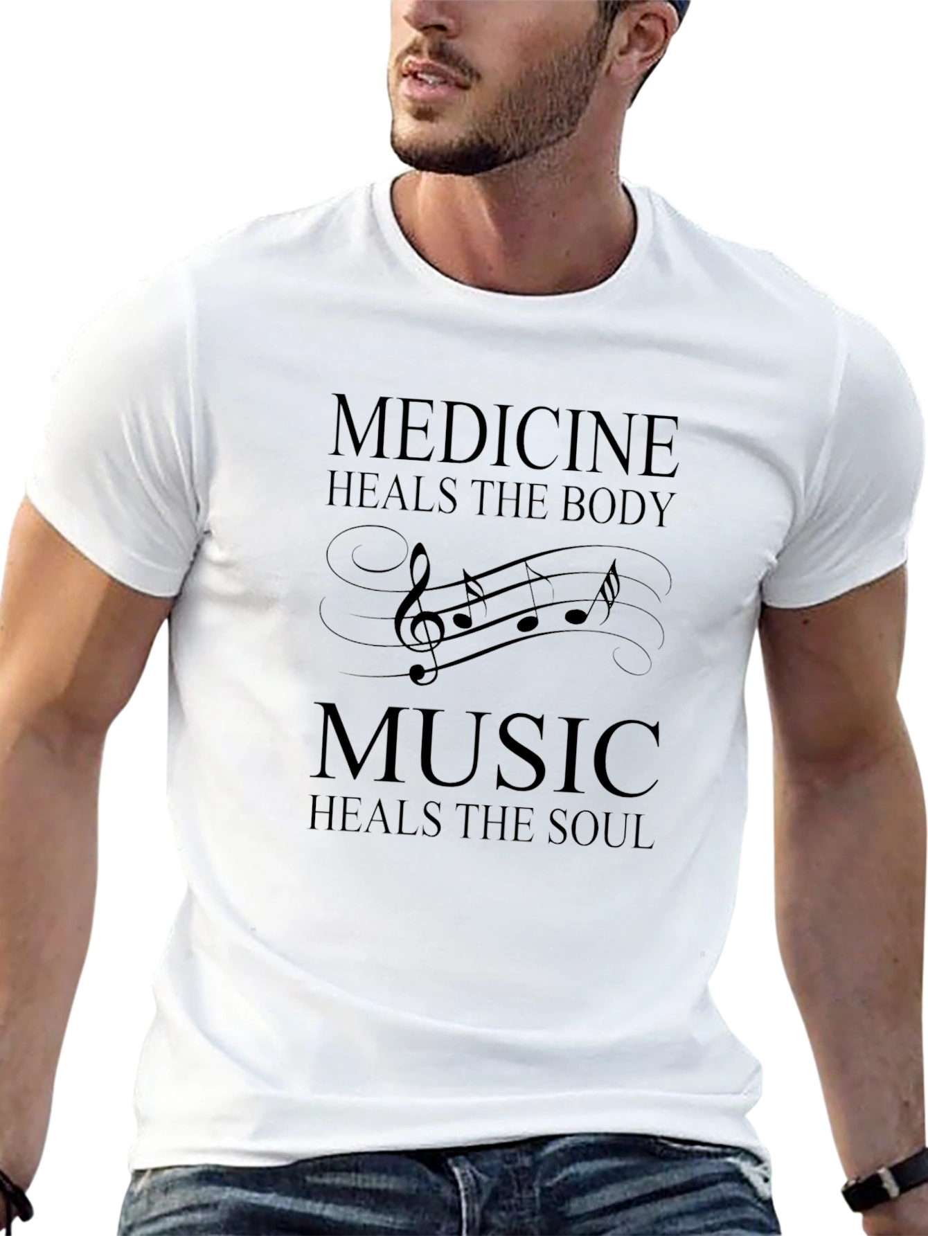 Medicine & Music Healing T-Shirt - Black