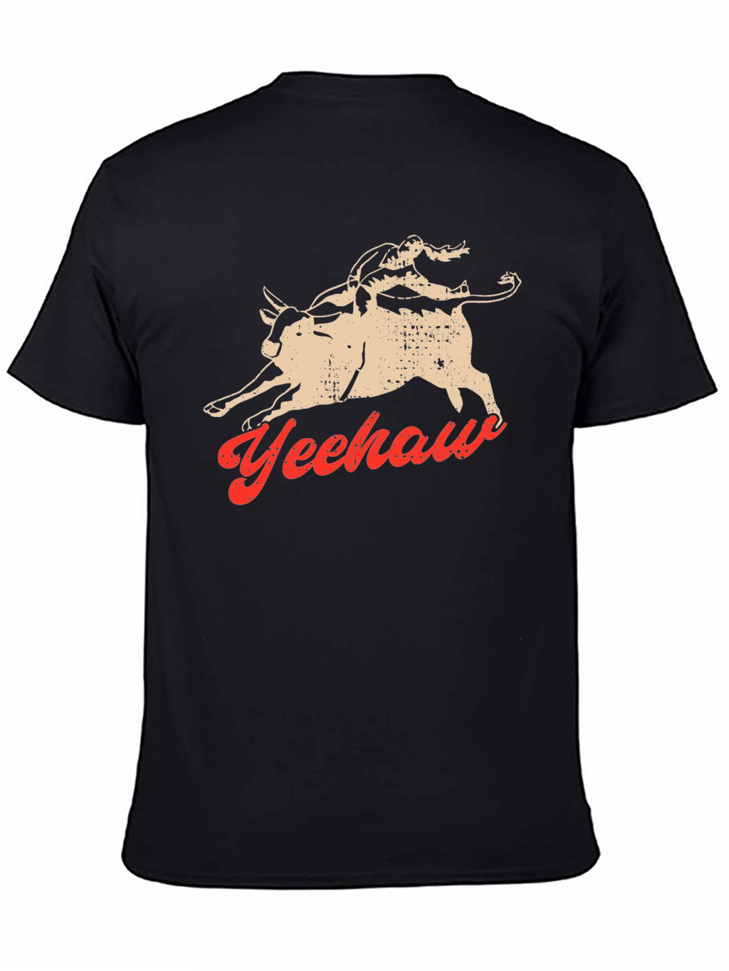 Yeehaw Bull Rider Graphic Tee - Black