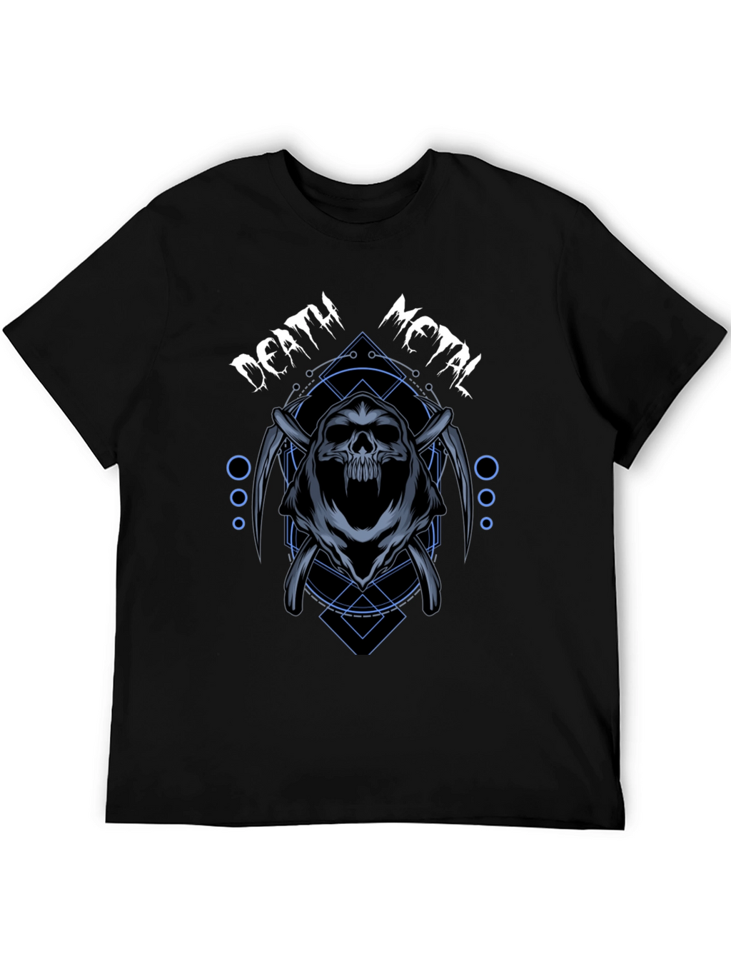 Death Metal Graphic T-Shirt - Grim Reaper Design