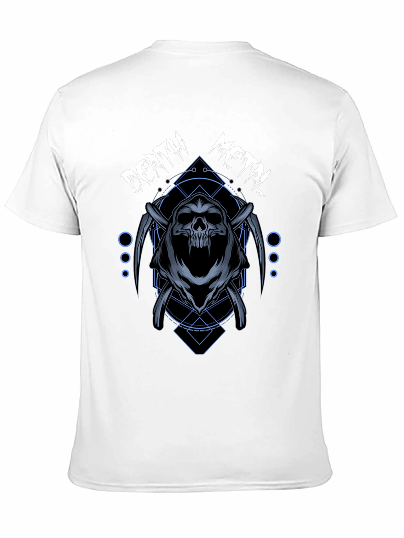 Death Metal Graphic T-Shirt - Grim Reaper Design