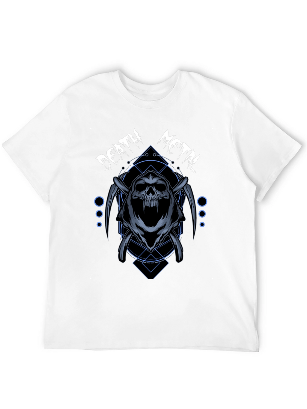 Death Metal Graphic T-Shirt - Grim Reaper Design