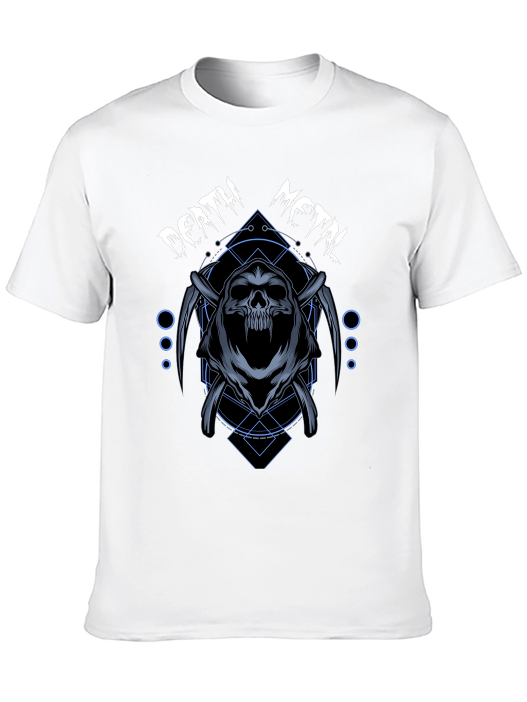 Death Metal Graphic T-Shirt - Grim Reaper Design