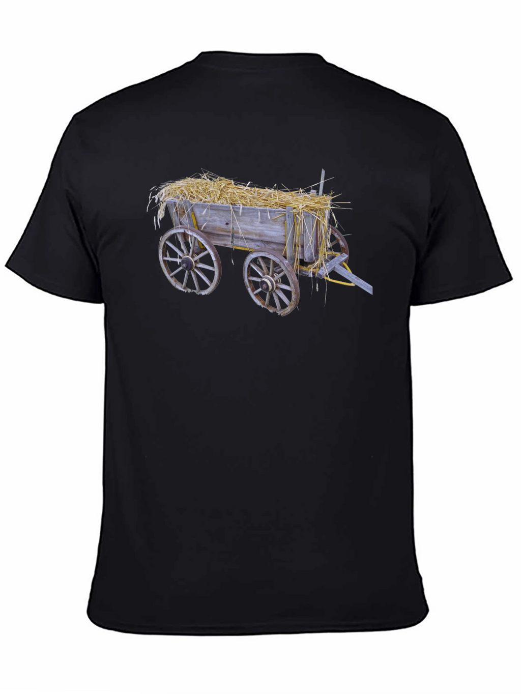 Hay Cart Graphic Tee - Black Cotton T-Shirt