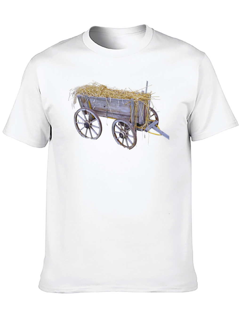 Hay Cart Graphic Tee - Black Cotton T-Shirt