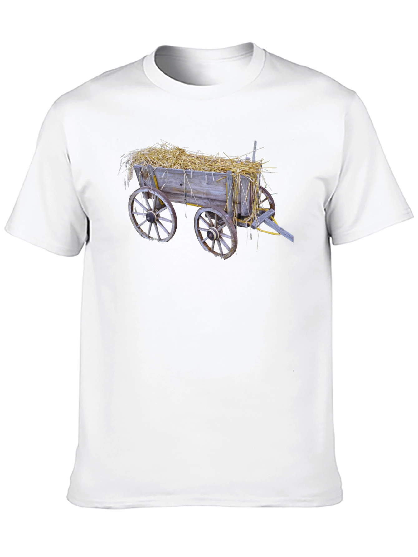 Hay Cart Graphic Tee - Black Cotton T-Shirt