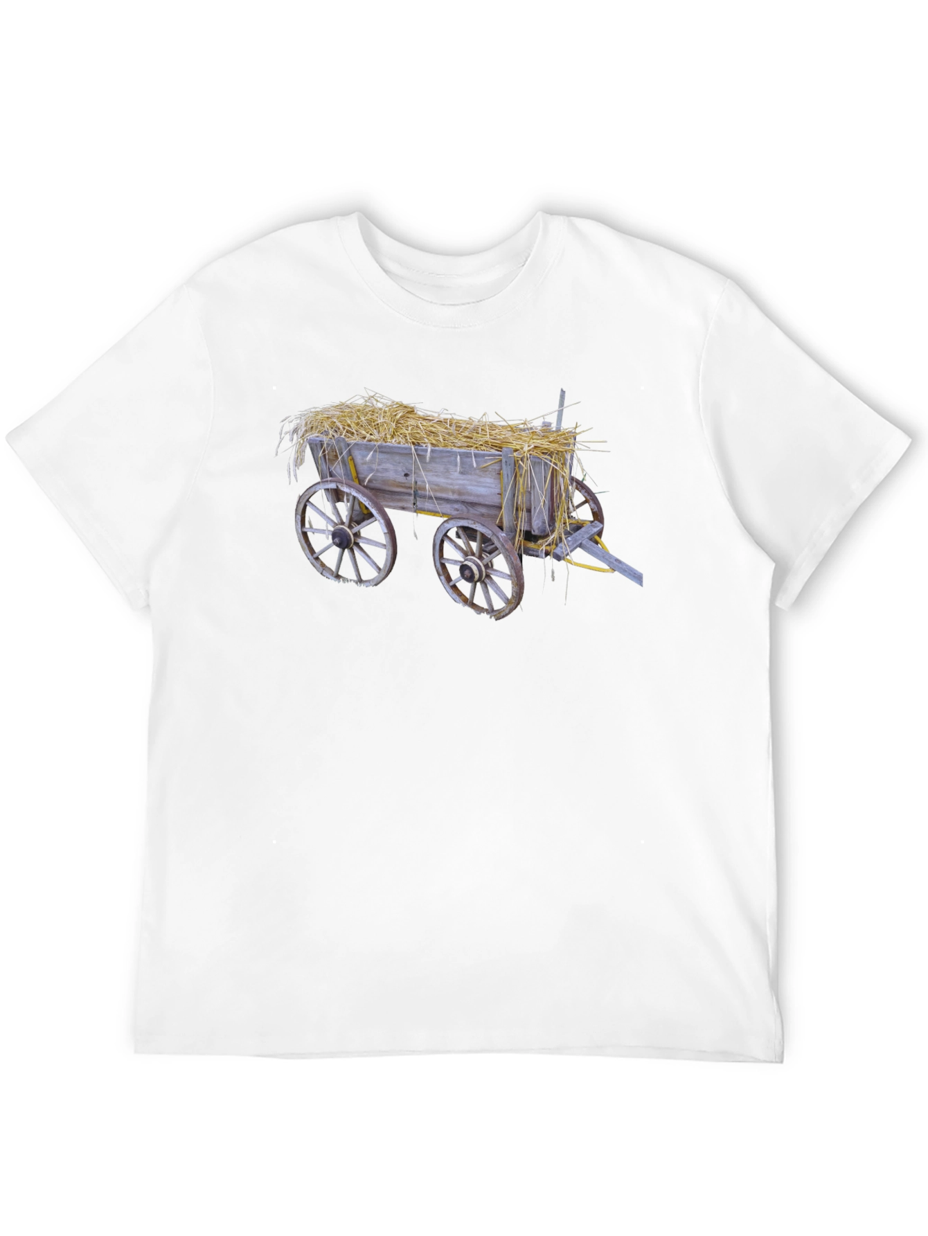 Hay Cart Graphic Tee - Black Cotton T-Shirt