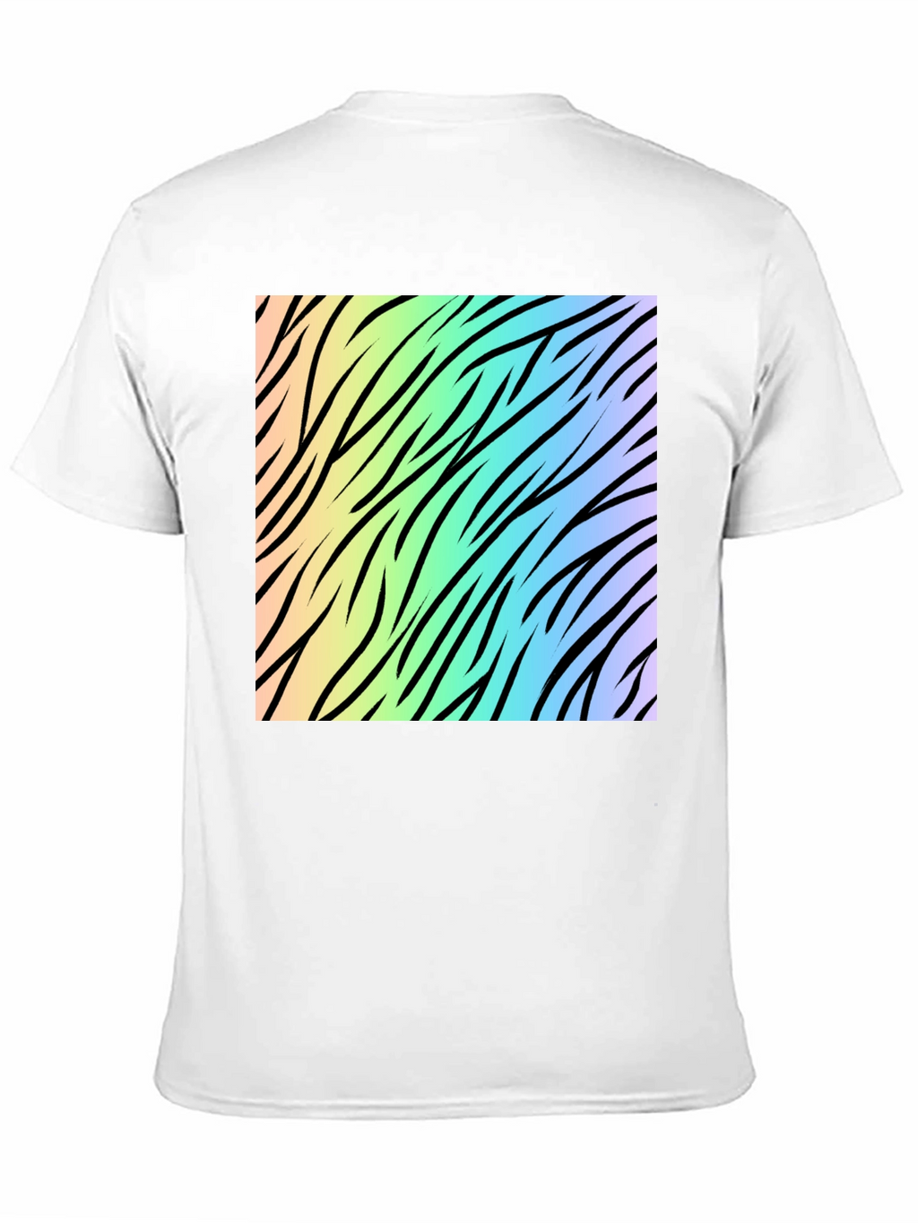 Rainbow Zebra Print Tee - Cool Graphic T-Shirt
