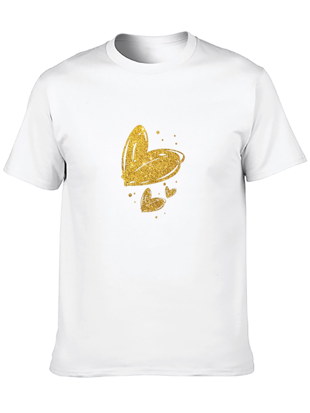 Golden Hearts Black T-Shirt