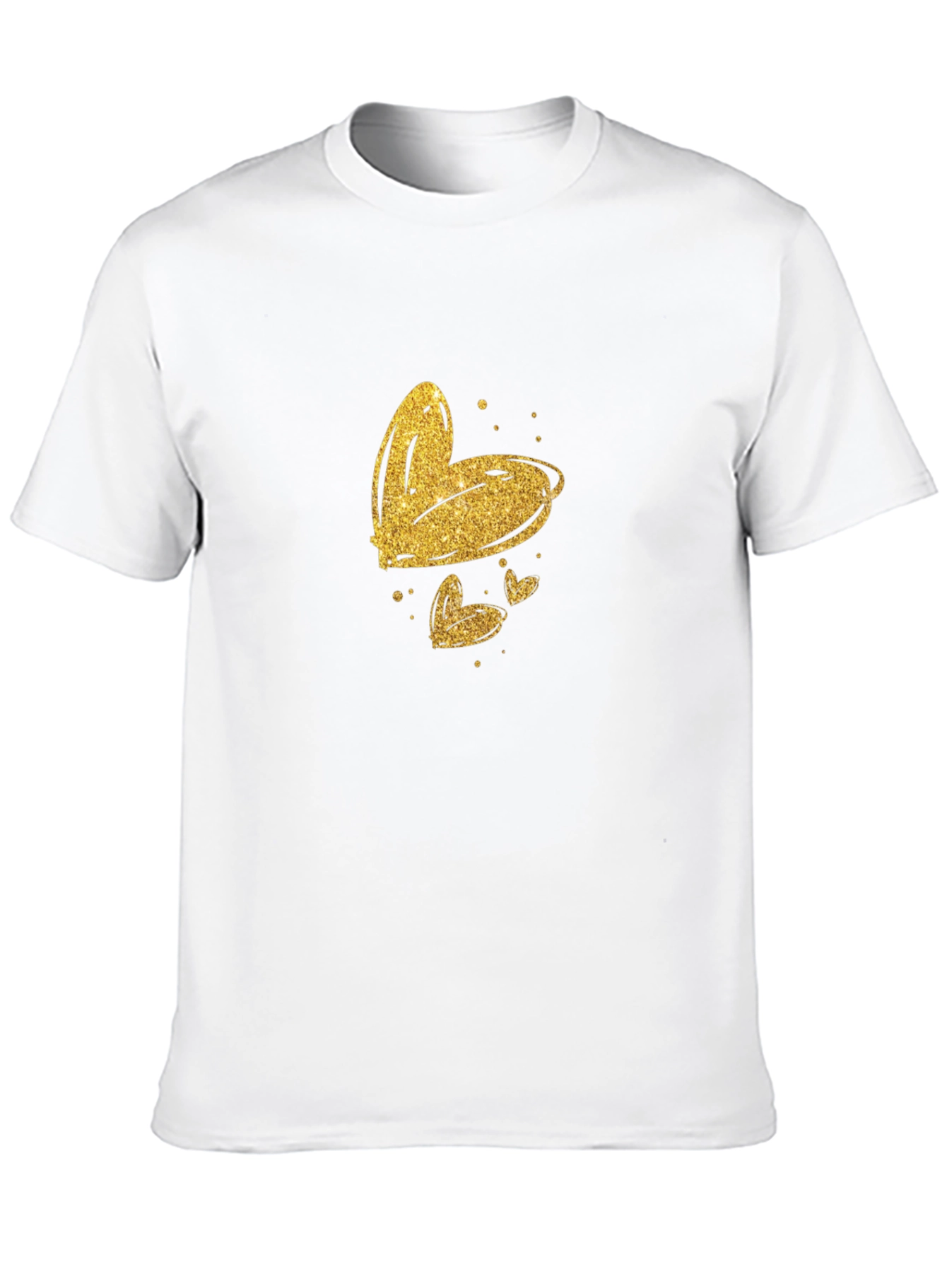 Golden Hearts Black T-Shirt