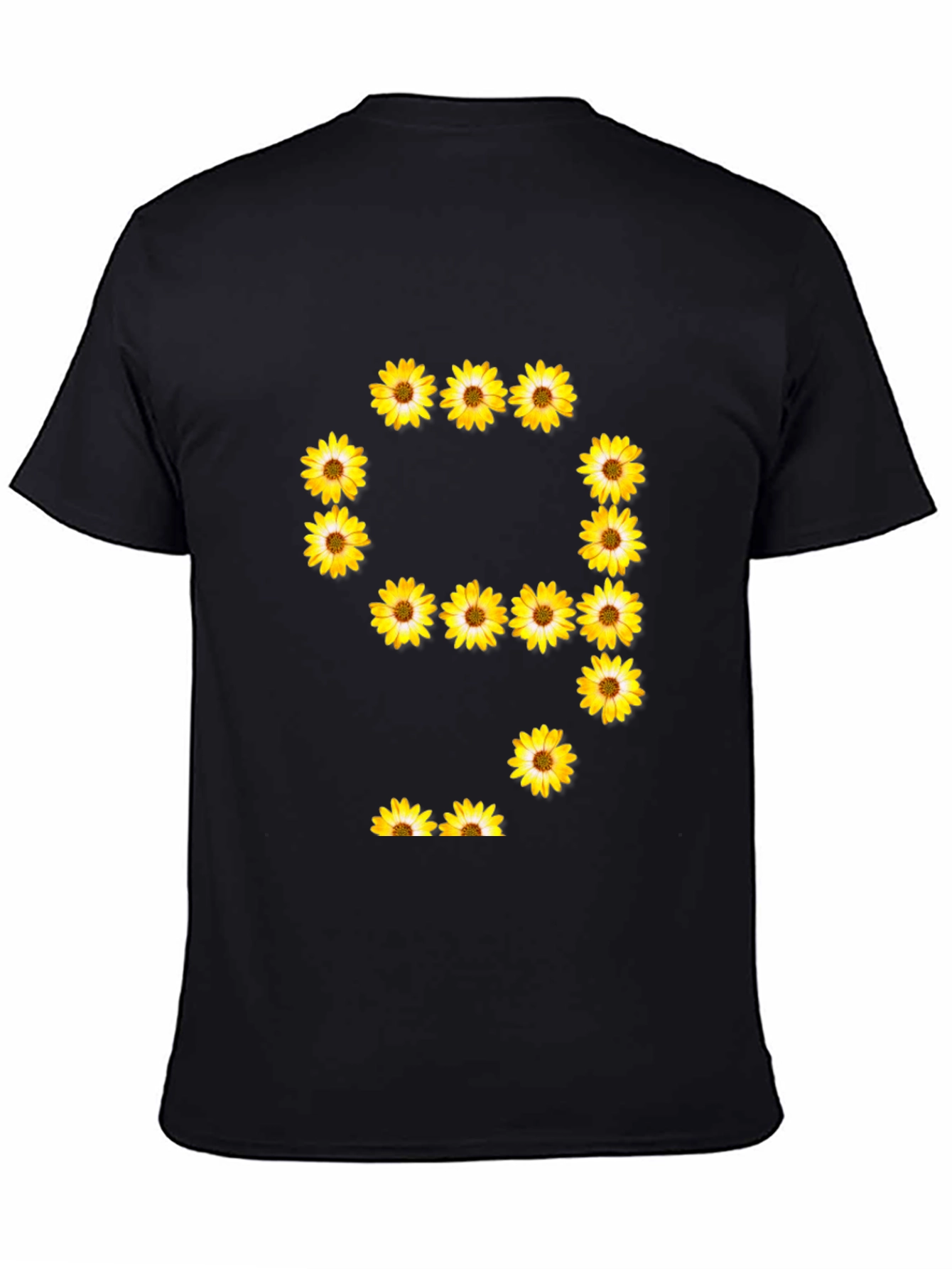 Sunflower Number 9 Graphic Black T-Shirt