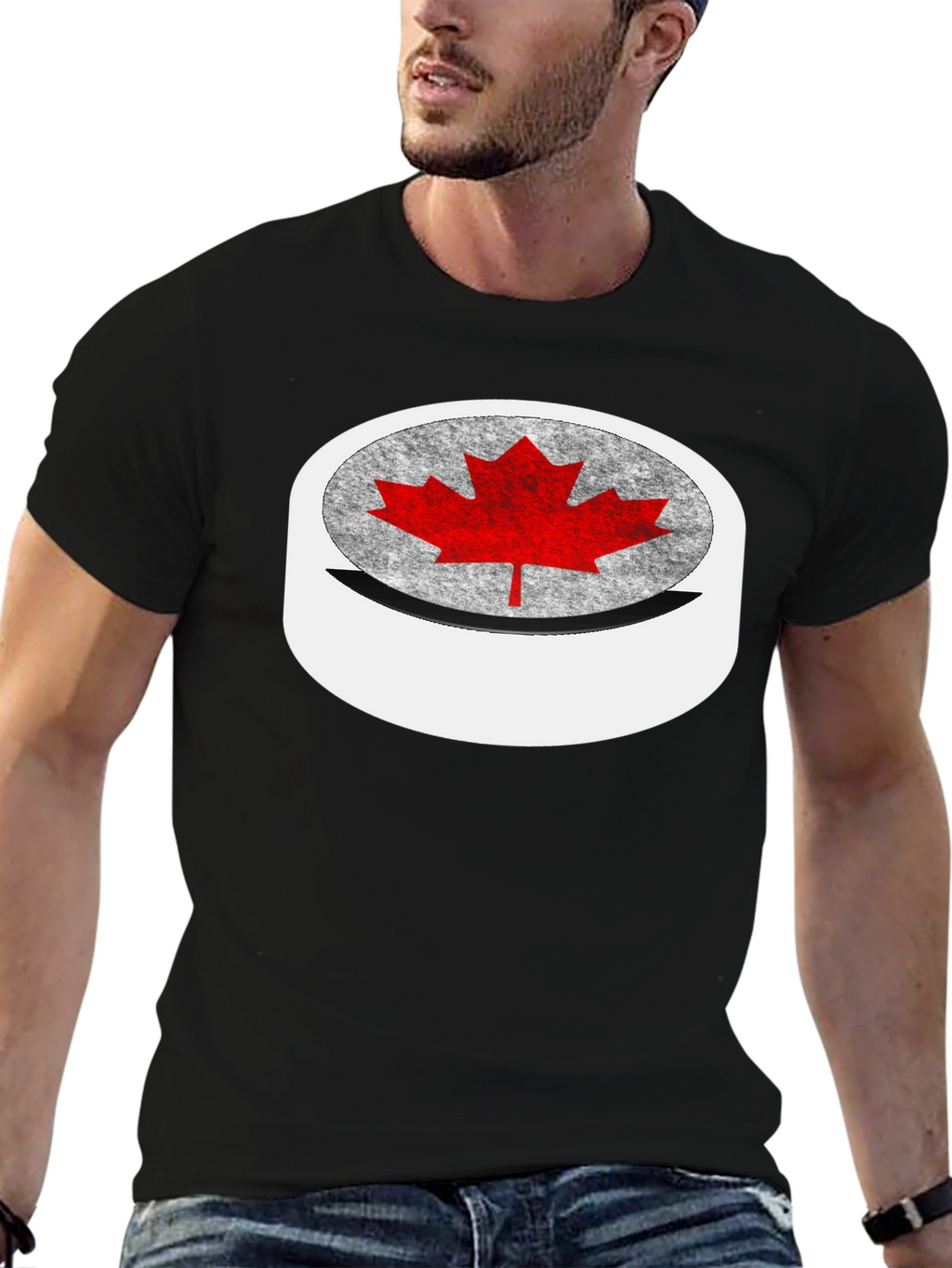 Canadian Maple Leaf T-Shirt - Black Tee