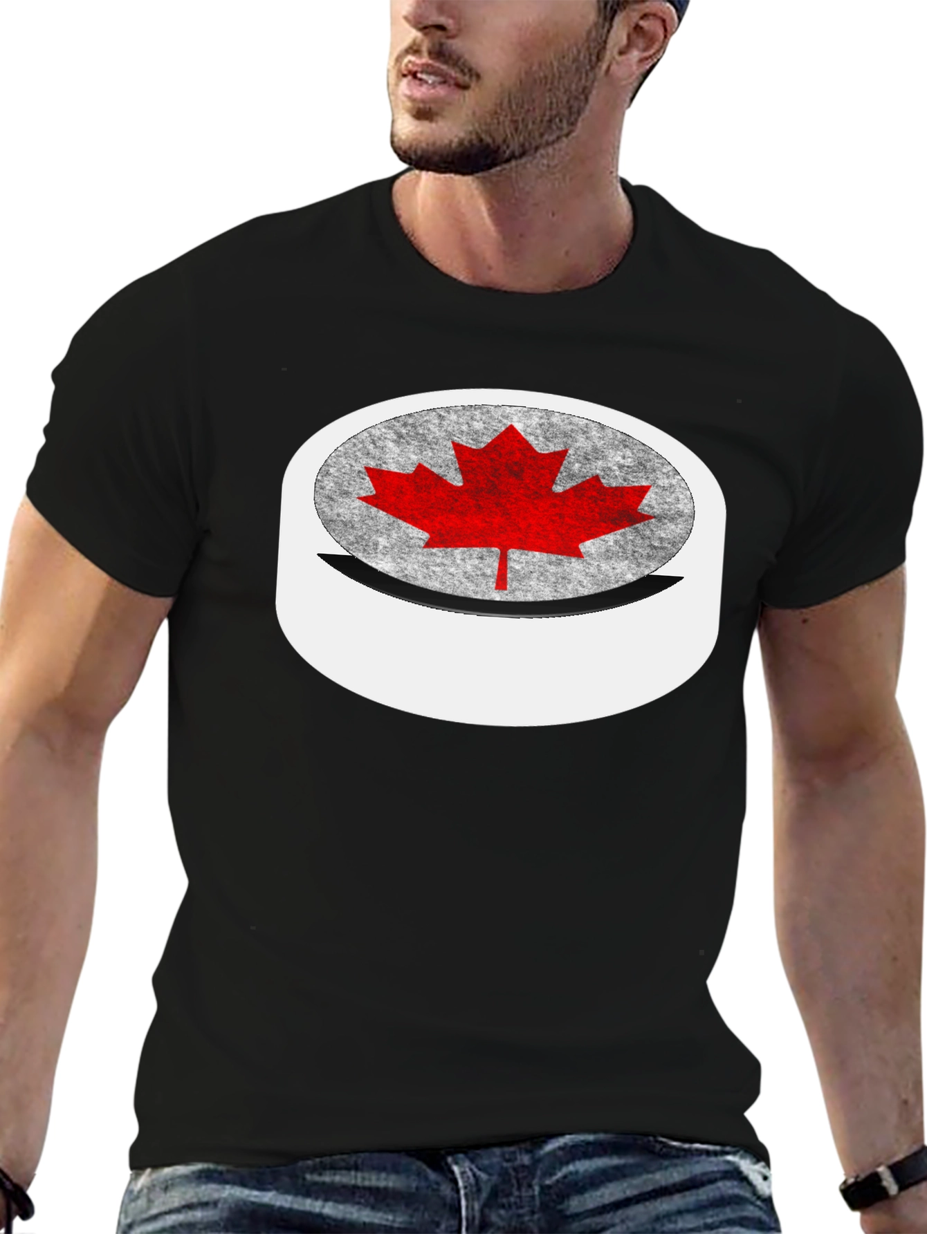 Canadian Maple Leaf T-Shirt - Black Tee
