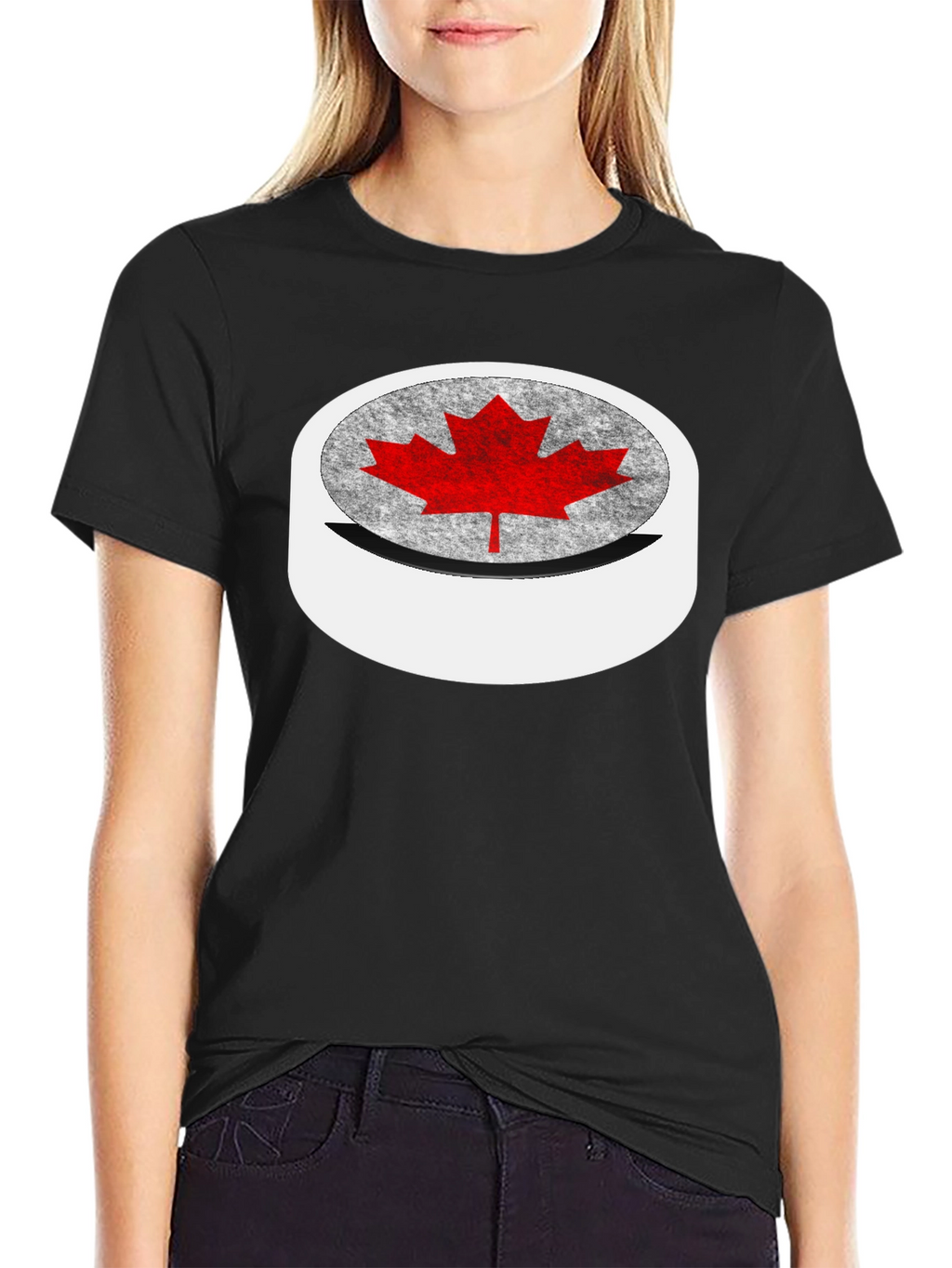 Canadian Maple Leaf T-Shirt - Black Tee