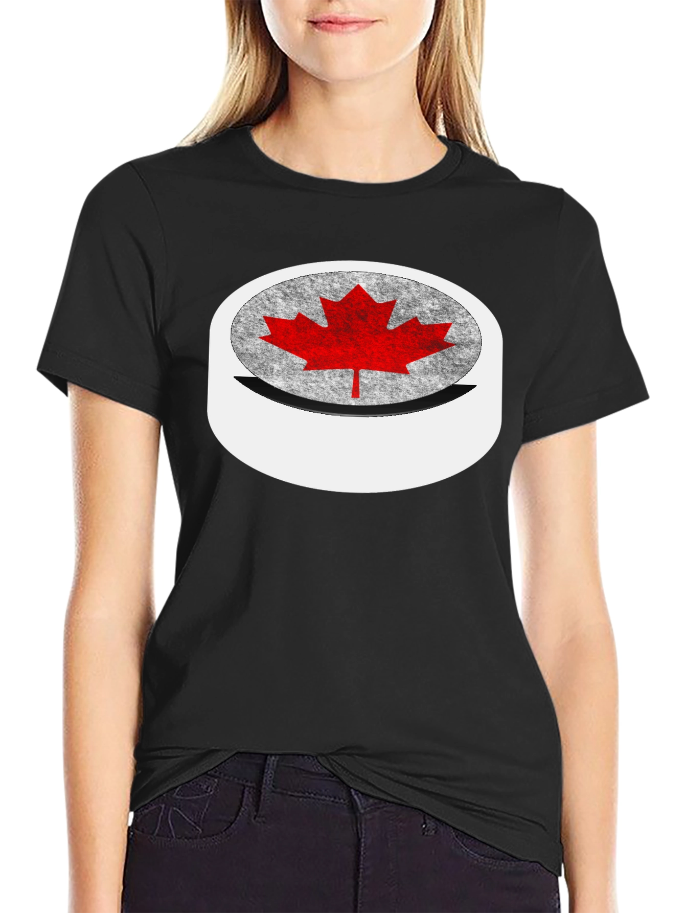Canadian Maple Leaf T-Shirt - Black Tee