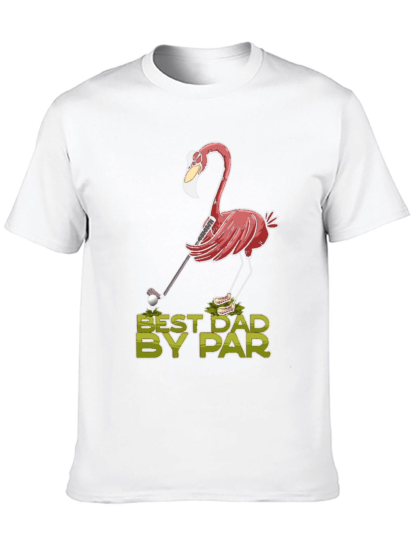 Best Dad By Par Flamingo Golf T-Shirt