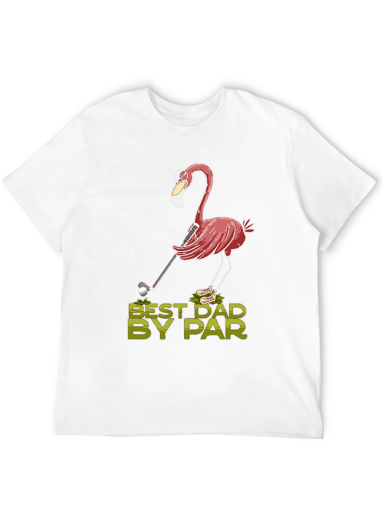 Best Dad By Par Flamingo Golf T-Shirt