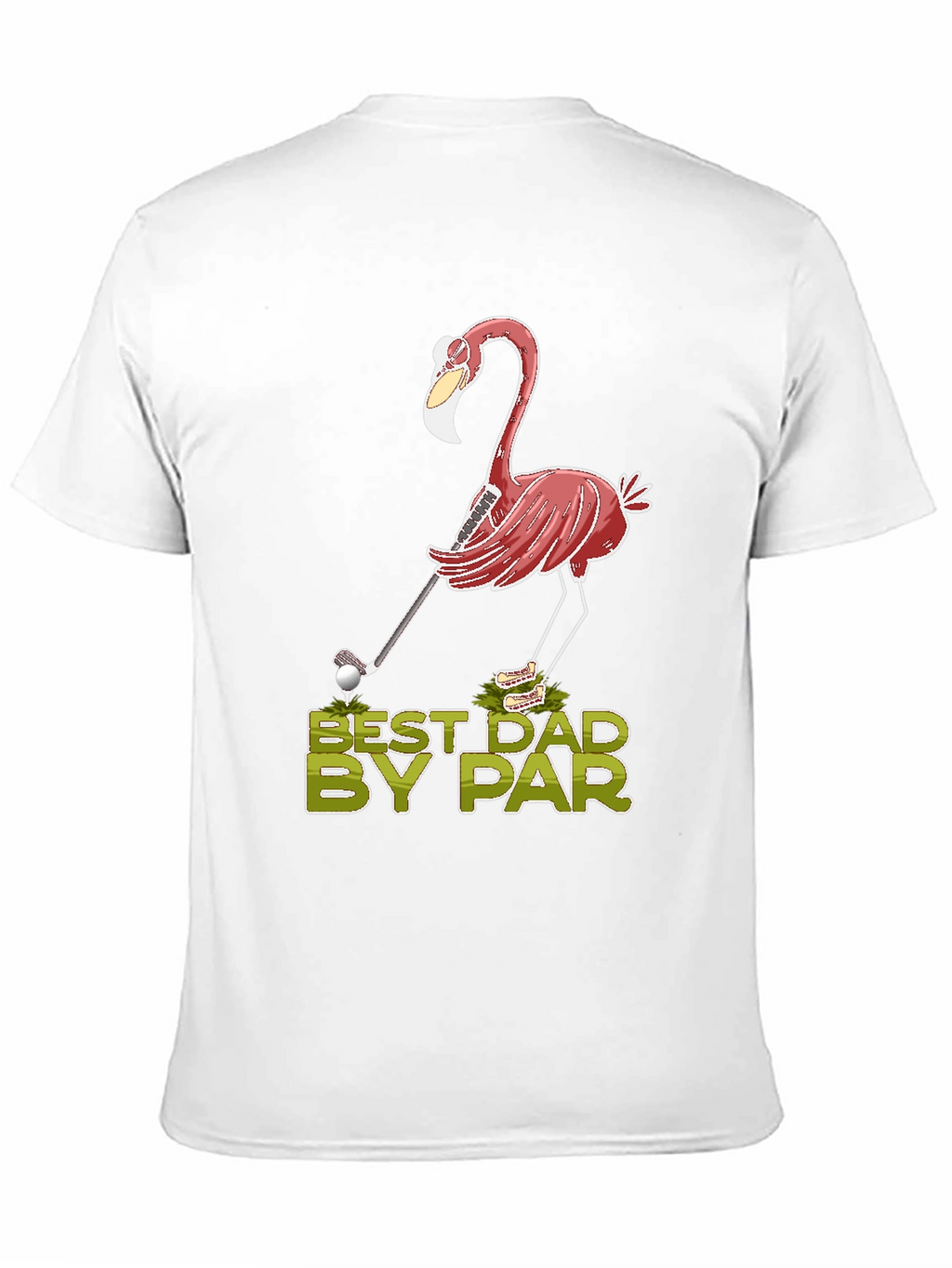 Best Dad By Par Flamingo Golf T-Shirt