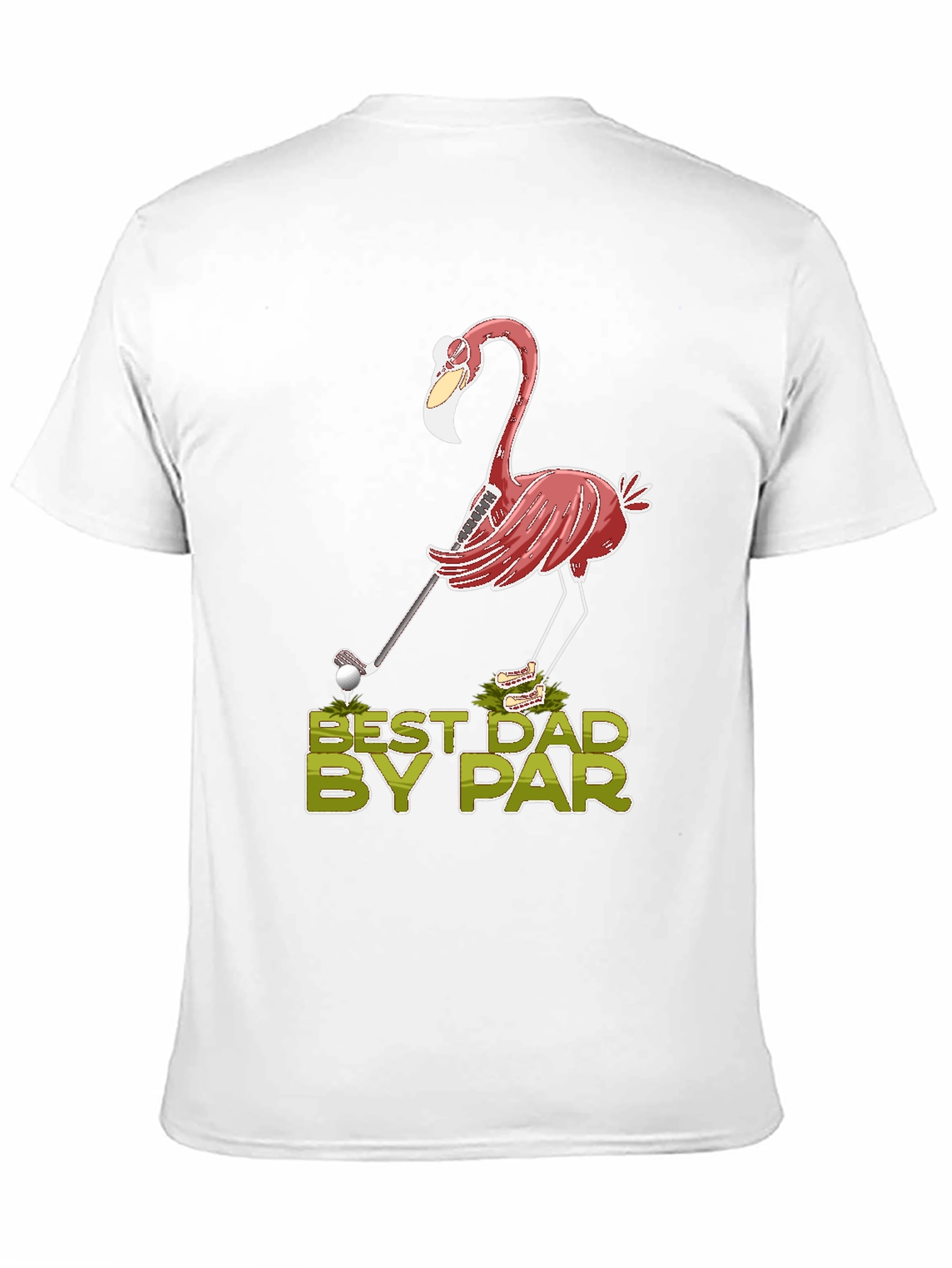 Best Dad By Par Flamingo Golf T-Shirt