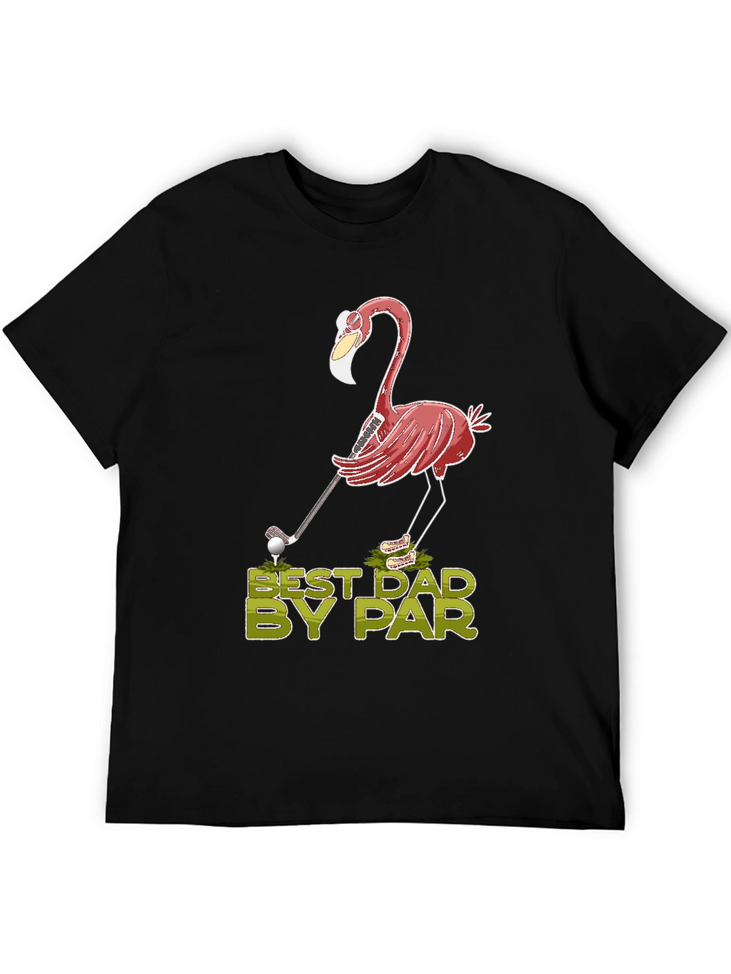 Best Dad By Par Flamingo Golf T-Shirt