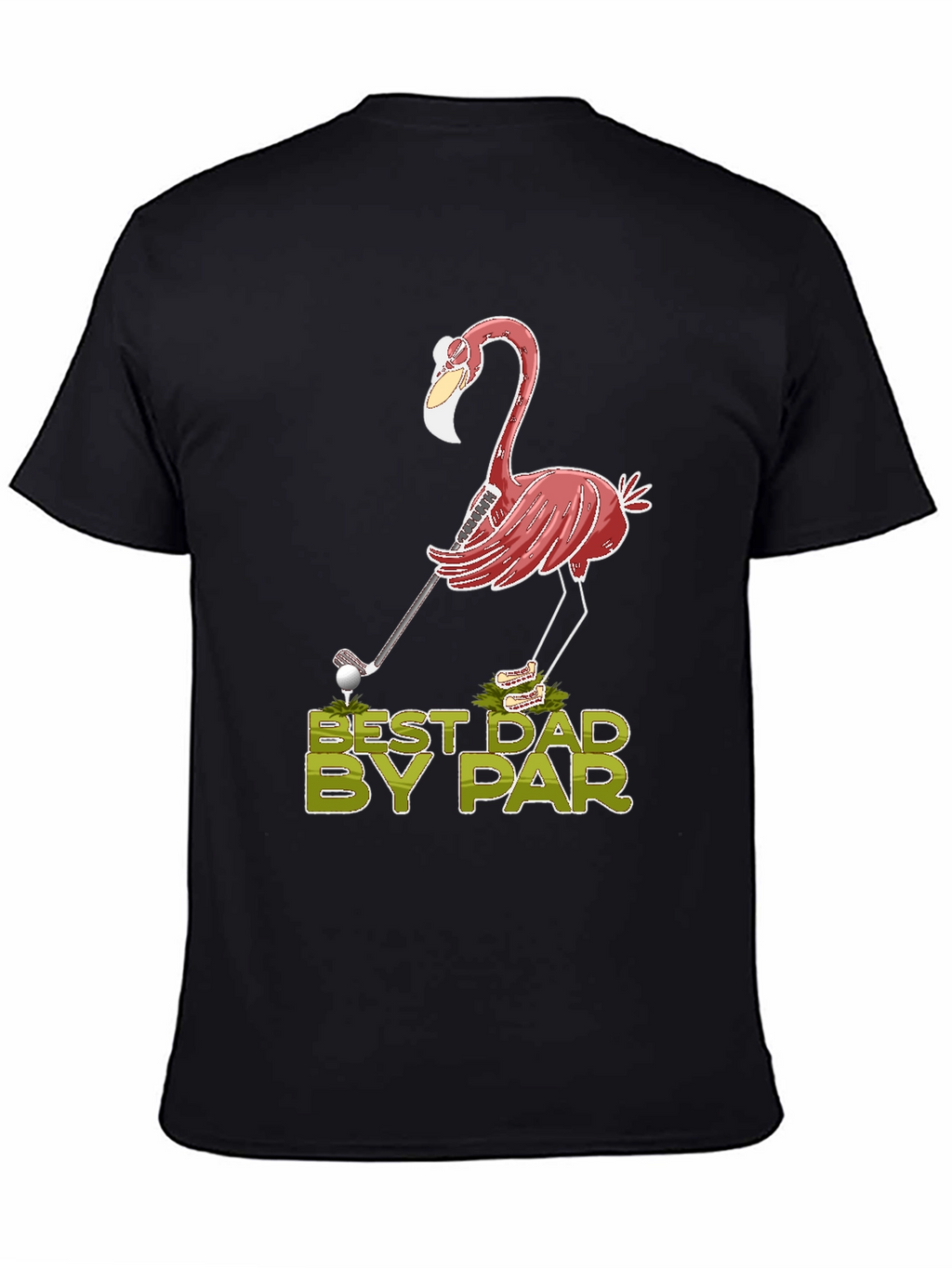 Best Dad By Par Flamingo Golf T-Shirt