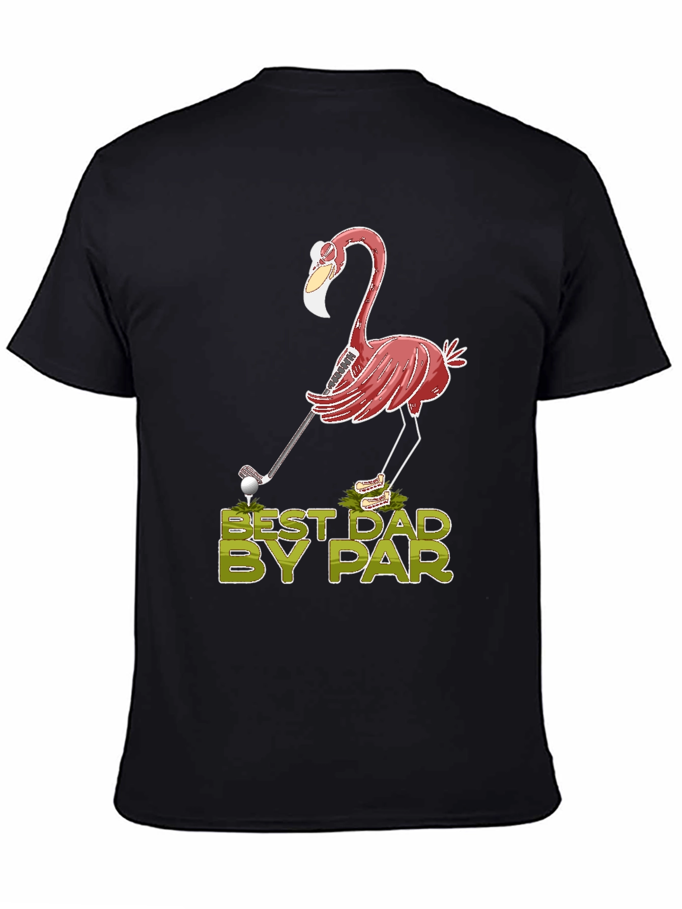Best Dad By Par Flamingo Golf T-Shirt