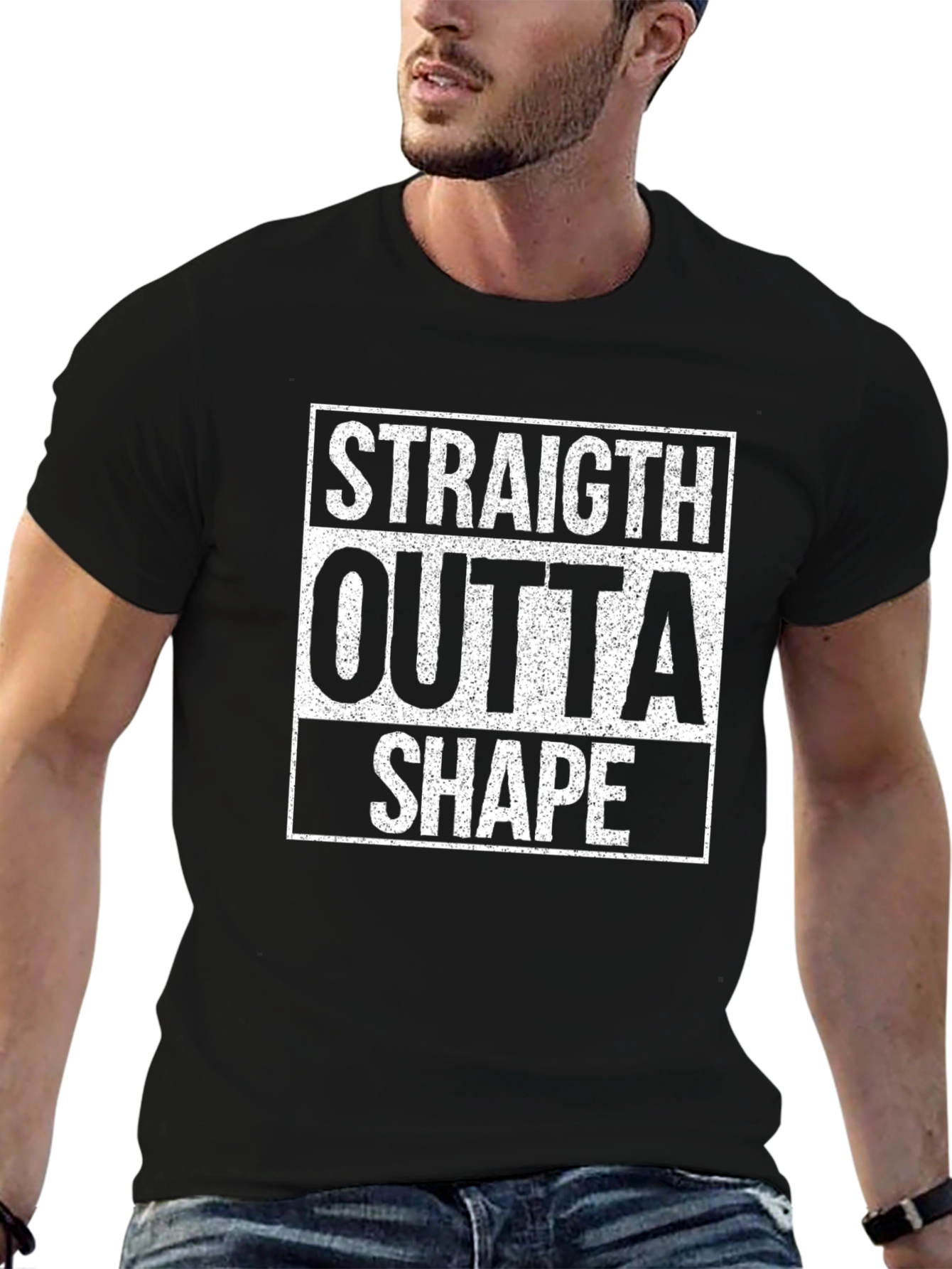Straight Outta Shape Black T-Shirt