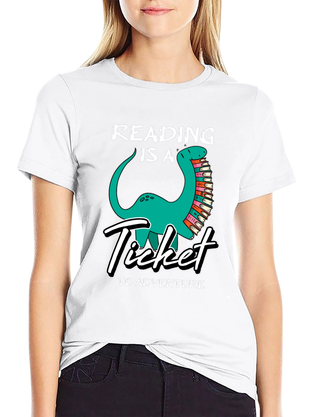 Reading Dinosaur Graphic Tee