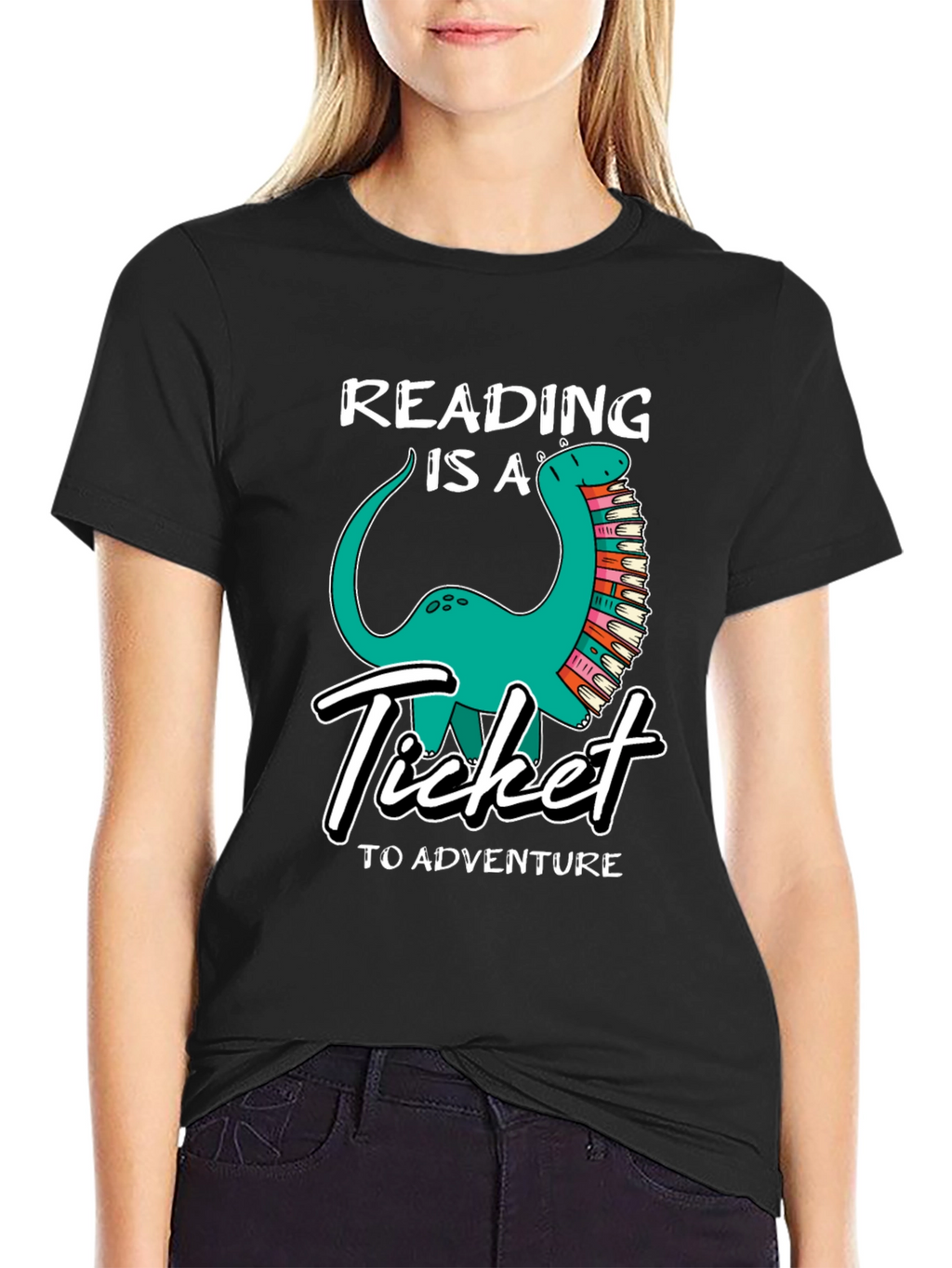 Reading Dinosaur Graphic Tee