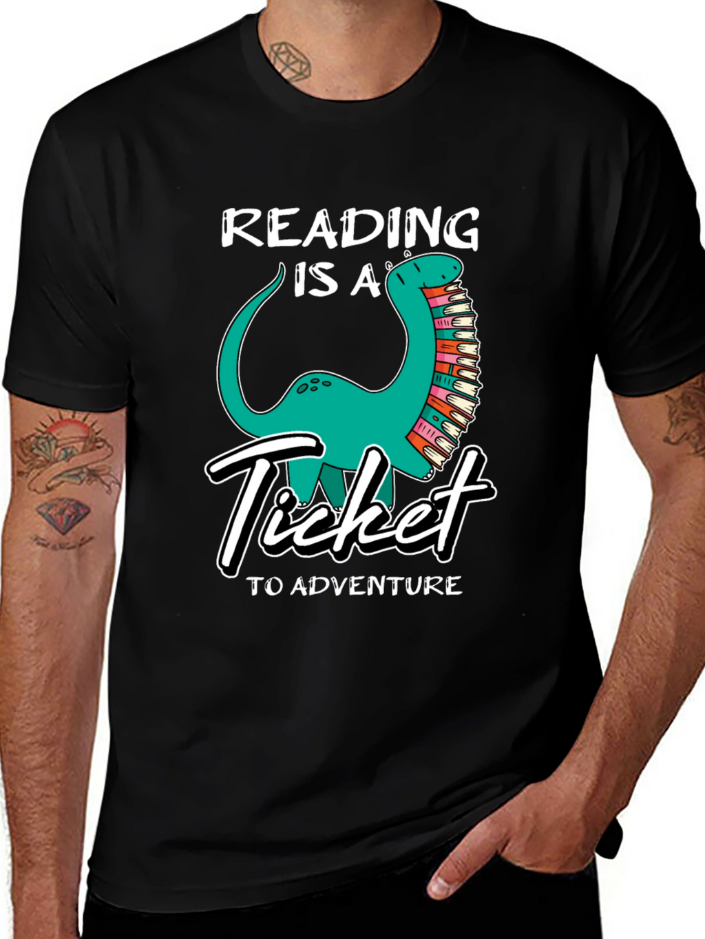 Reading Dinosaur Graphic Tee
