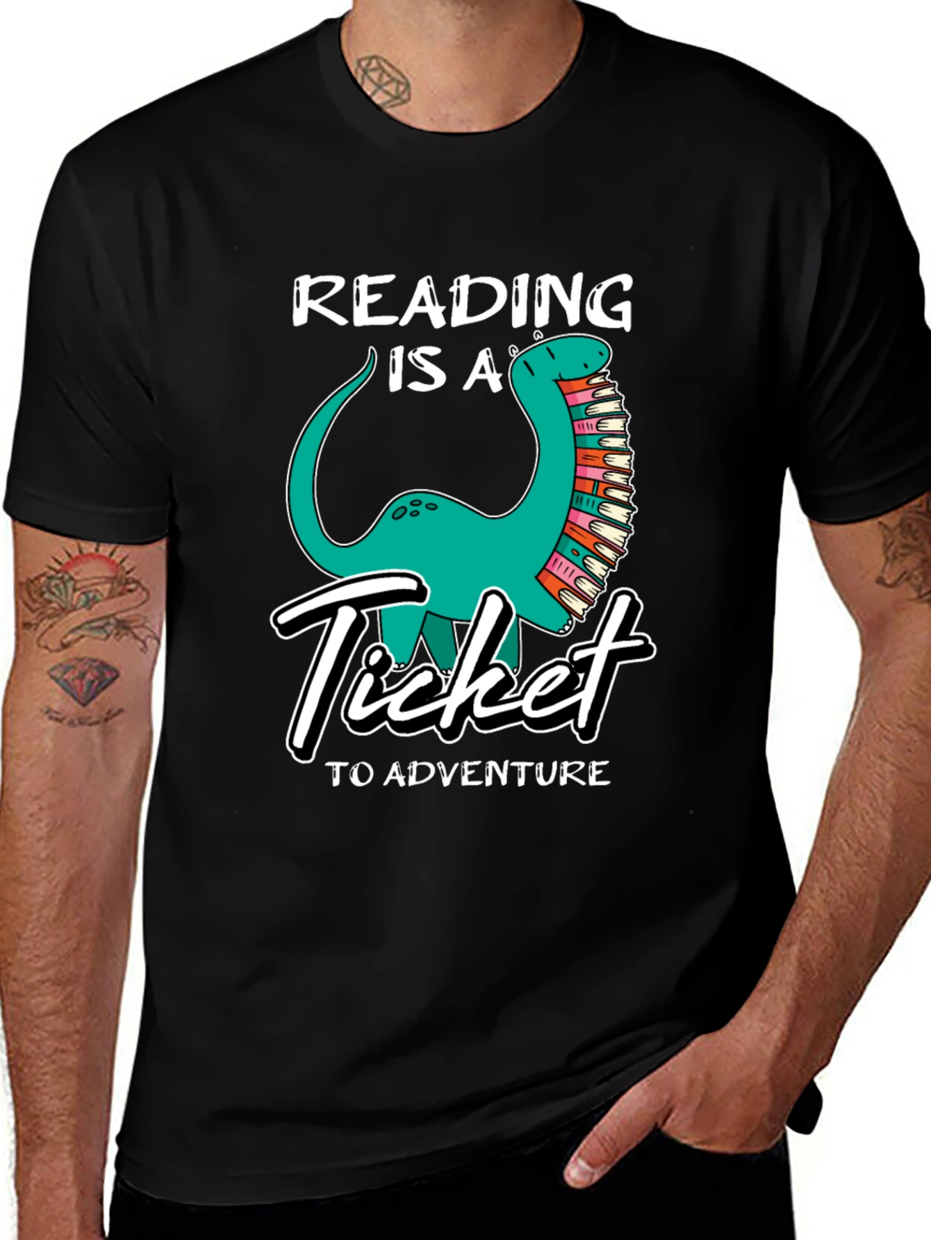 Reading Dinosaur Graphic Tee