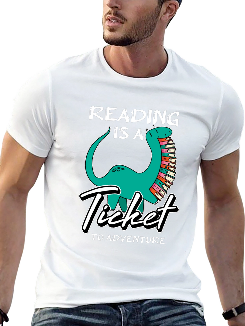 Reading Dinosaur Graphic Tee